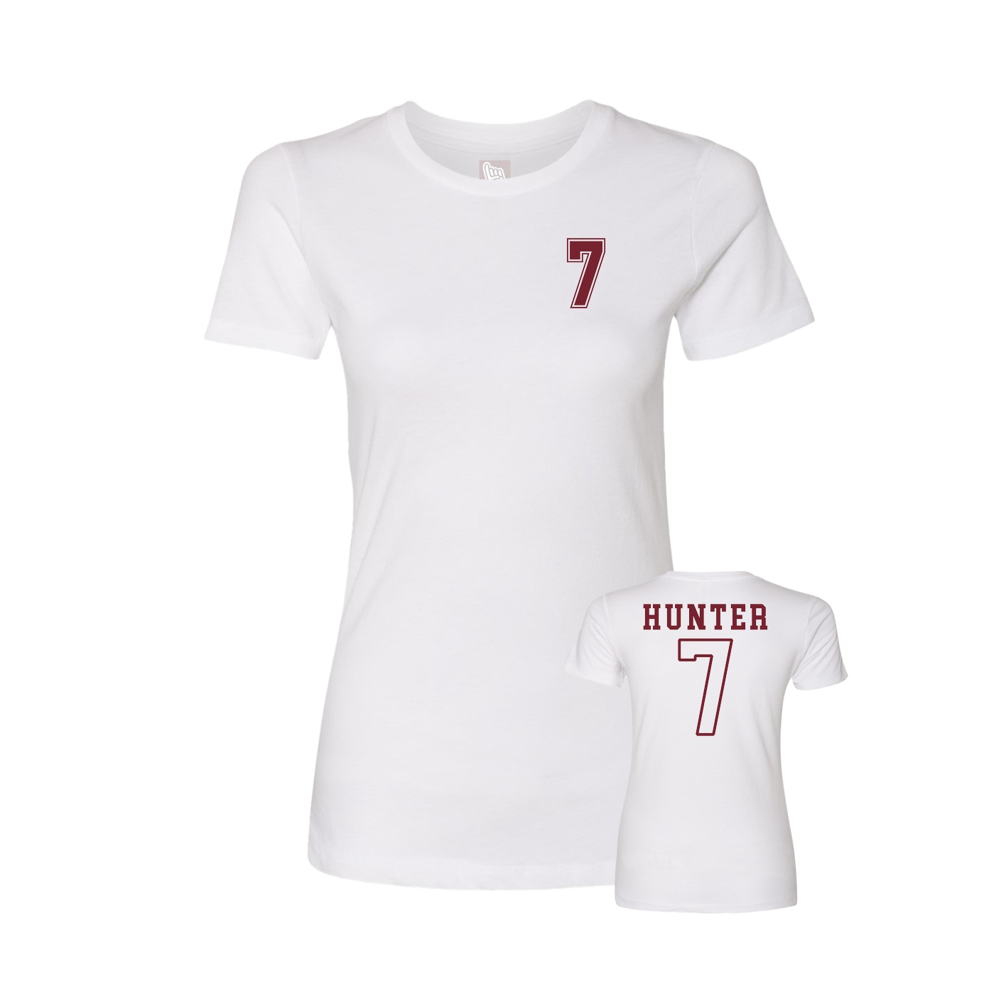 Fitted Women's Tee — Chest Back in White