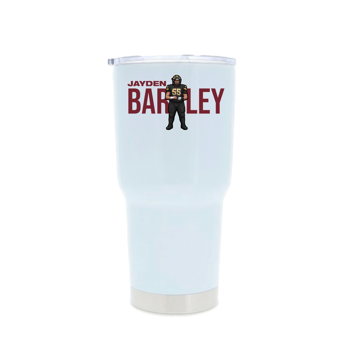 30oz Stainless Steel Tumbler — Player Name in White