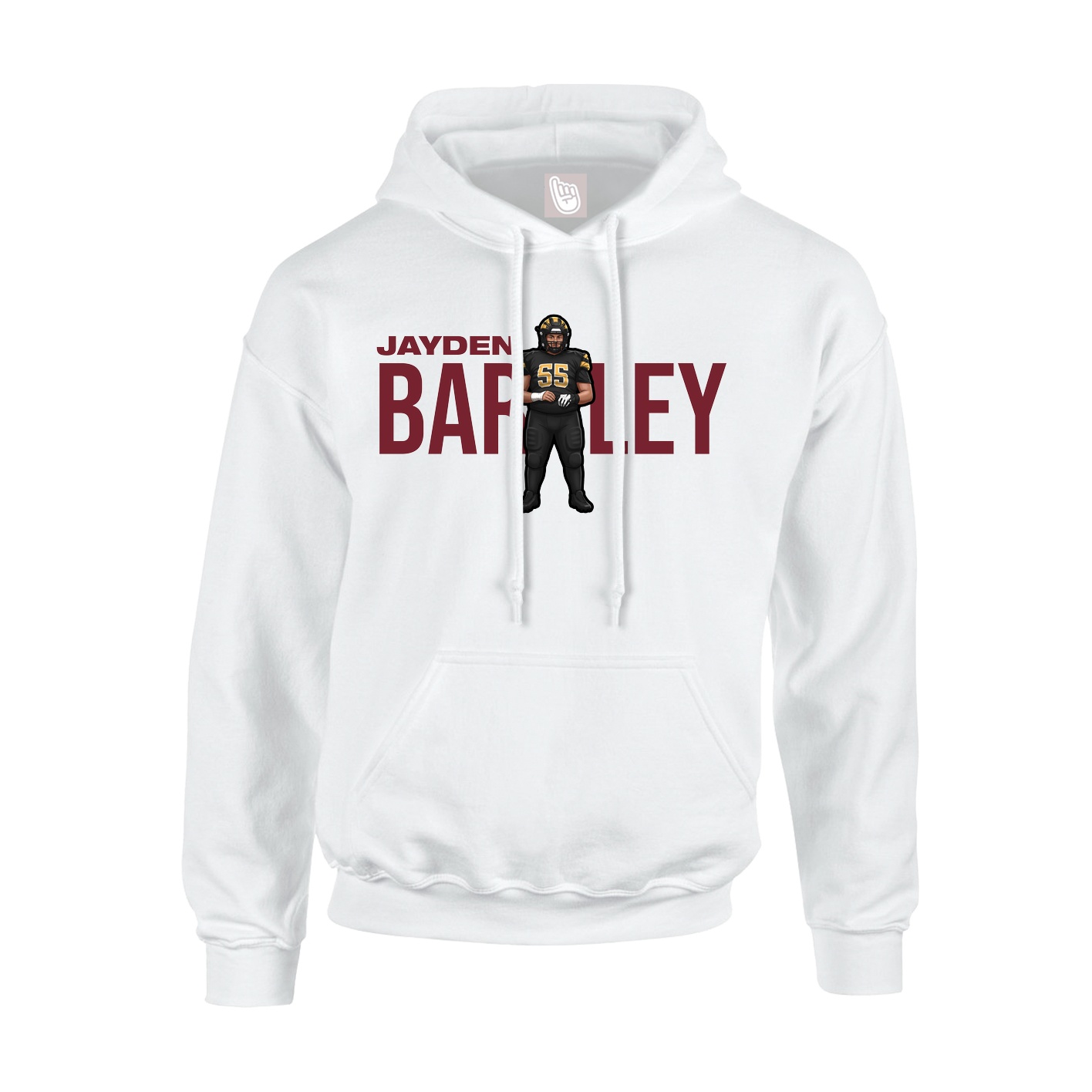Hoodie — Player Name in White