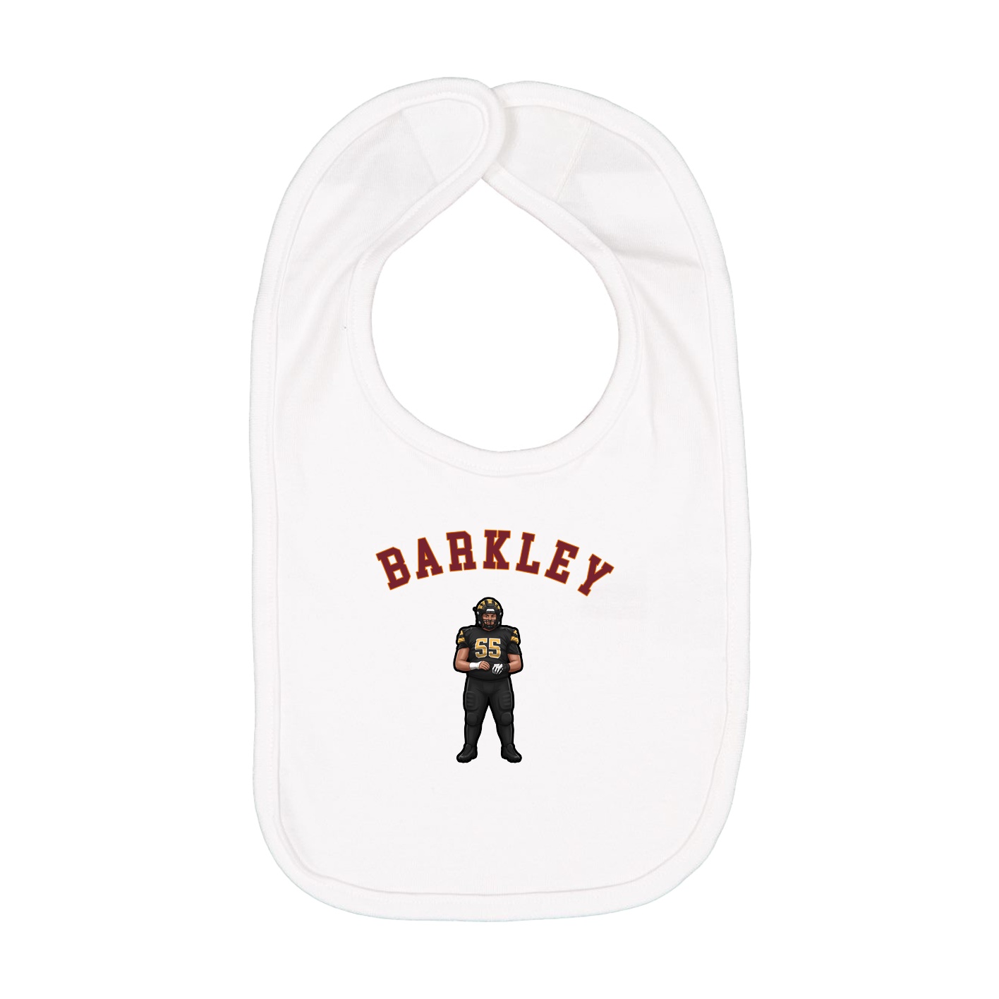 Infant Bib — Shirsey Arch in White