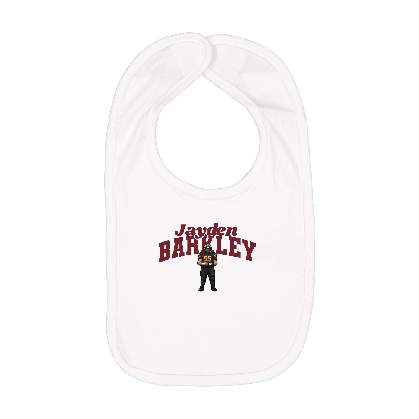 Infant Bib — Signature Arch in White