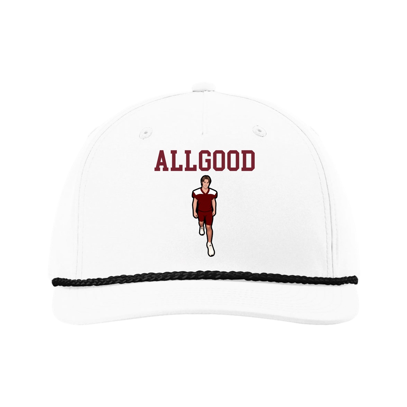 Five-Panel Classic Rope Cap — Shirsey in White