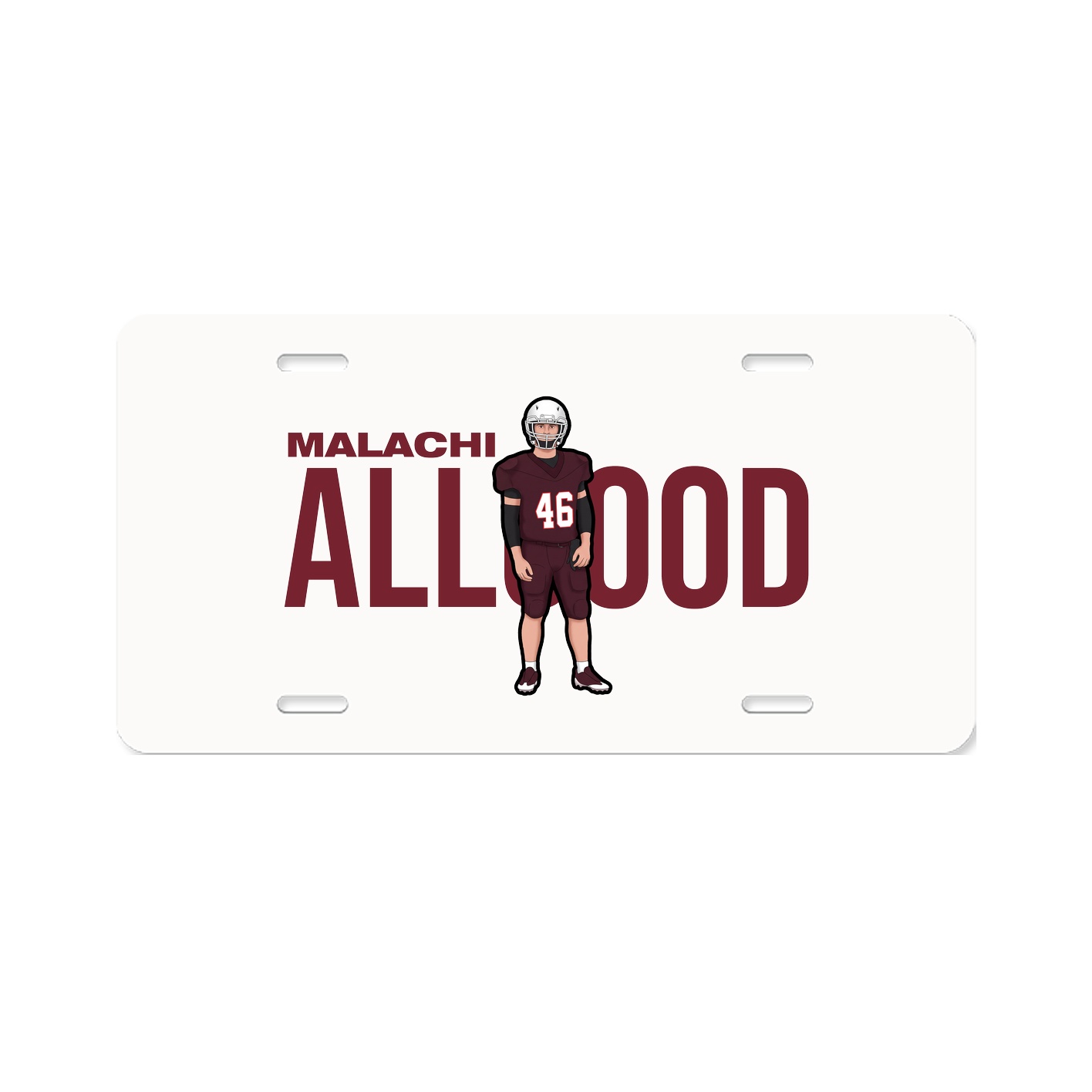License Plate — Player Name in Classic