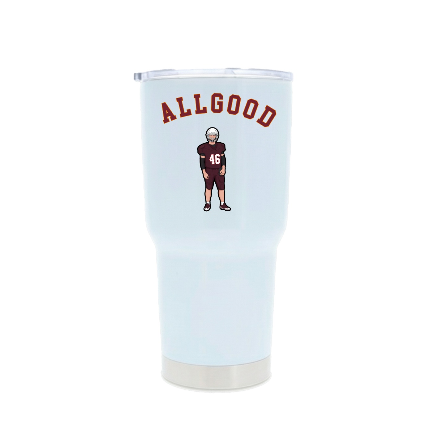 30oz Stainless Steel Tumbler — Shirsey Arch in White