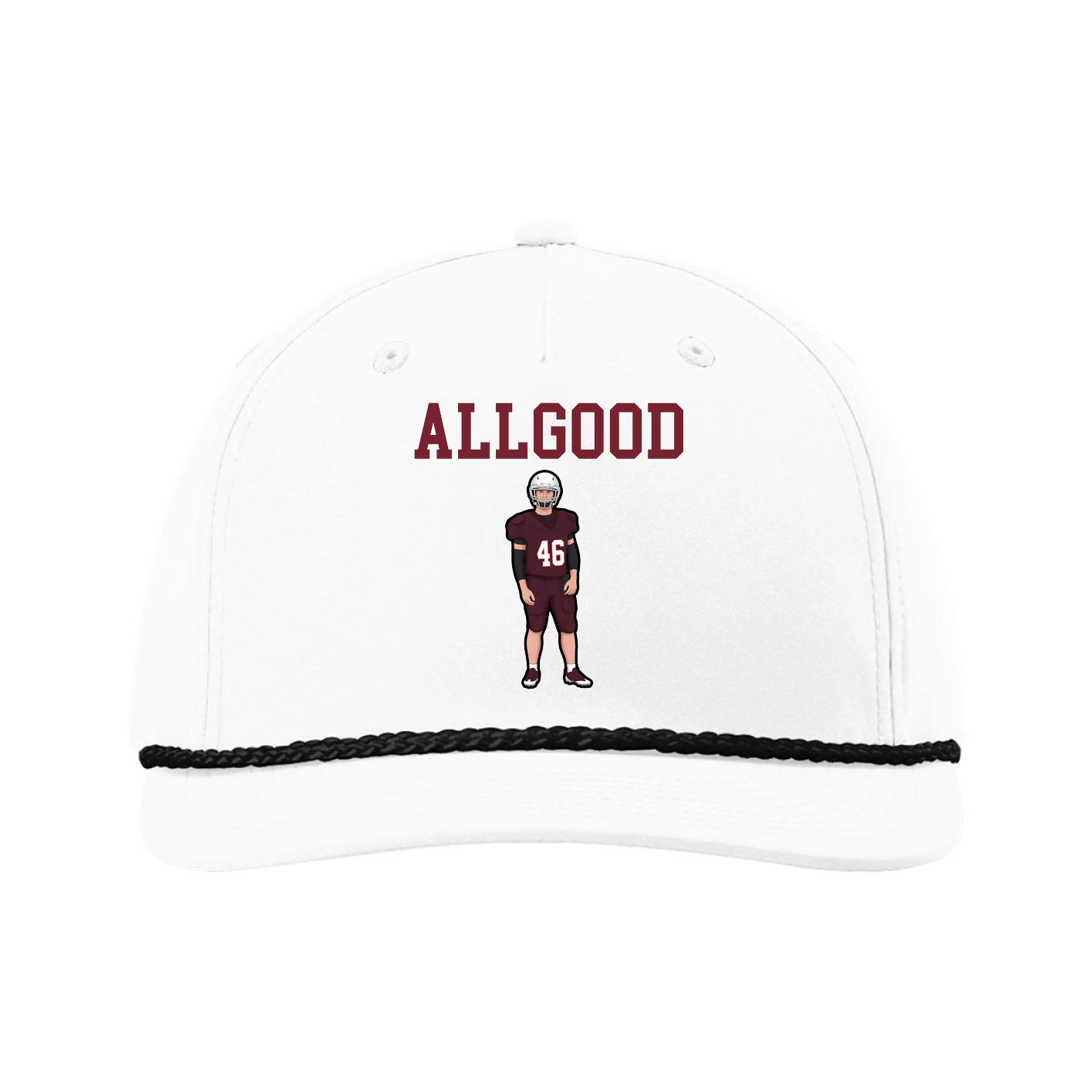 Five-Panel Classic Rope Cap — Shirsey in White