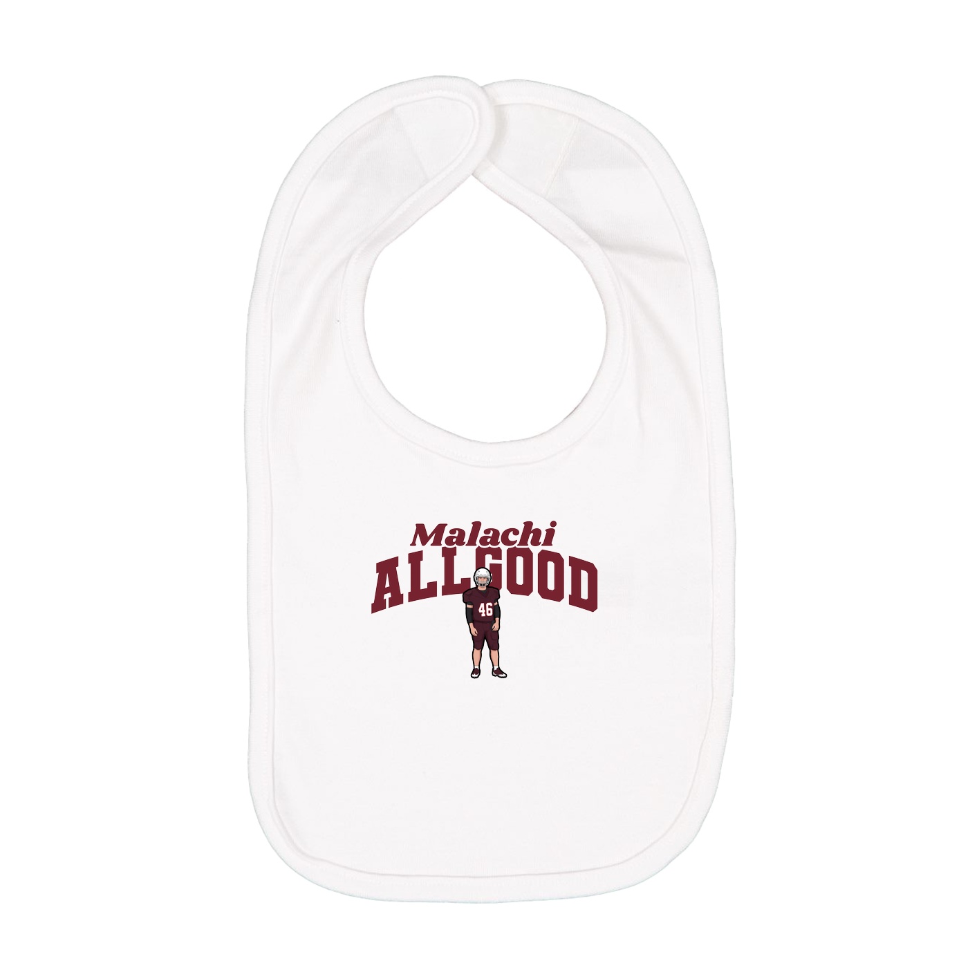 Infant Bib — Signature Arch in White