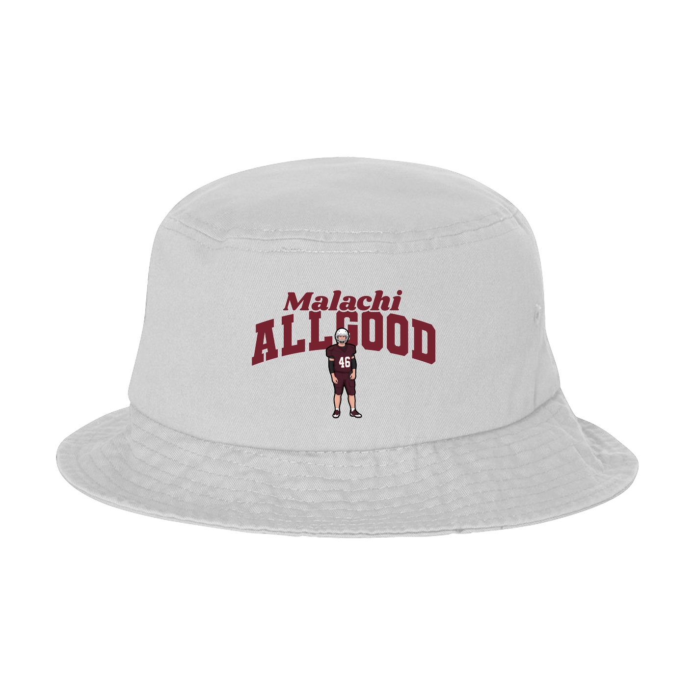 Bucket Cap — Signature Arch in White
