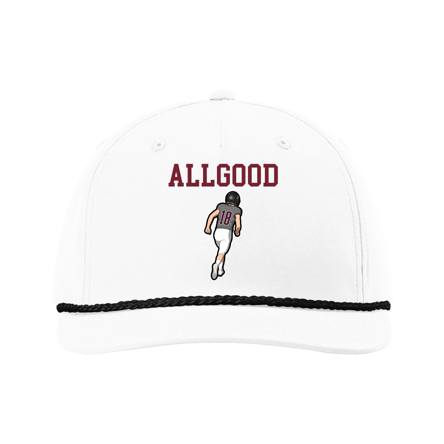 Five-Panel Classic Rope Cap — Shirsey in White