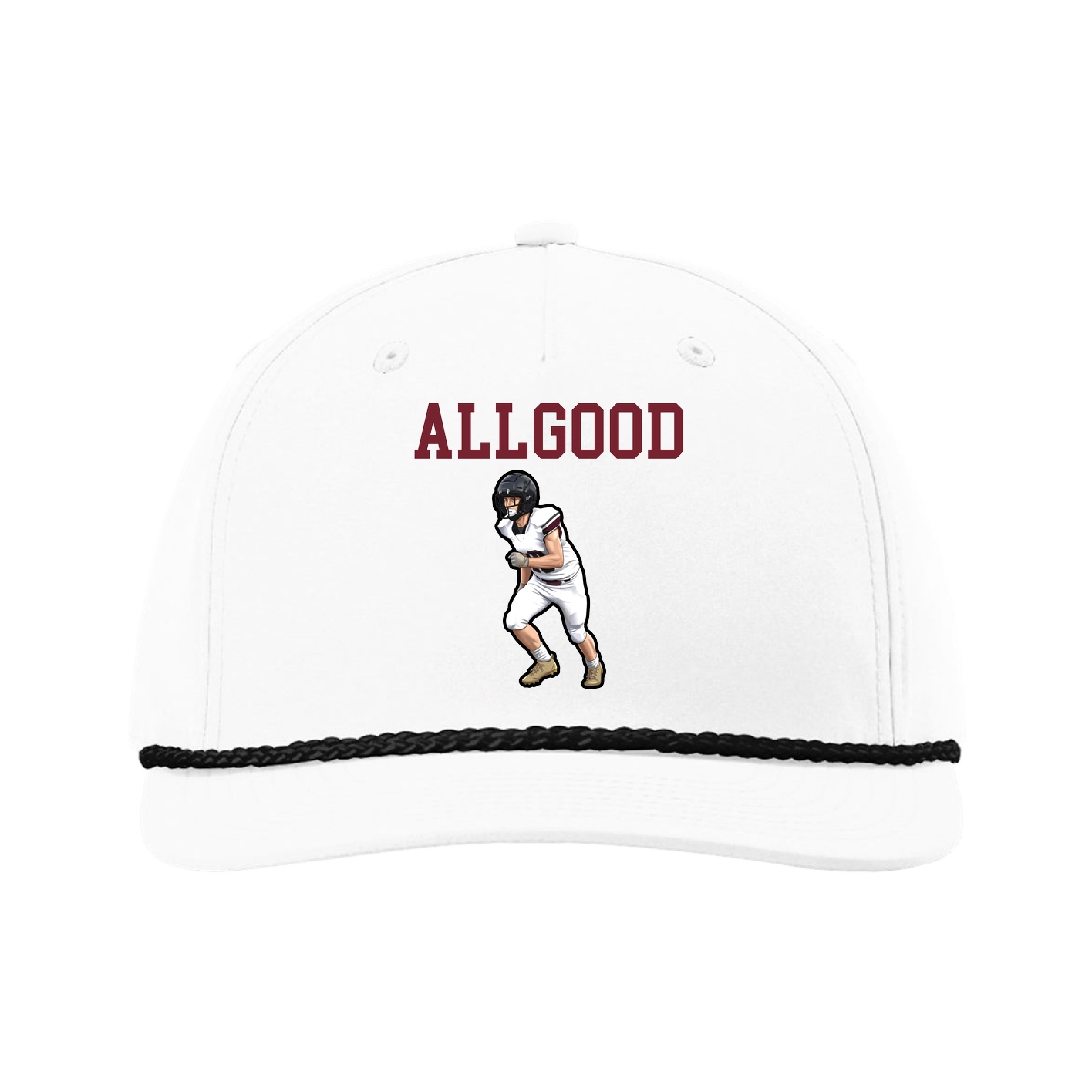 Five-Panel Classic Rope Cap — Shirsey in White