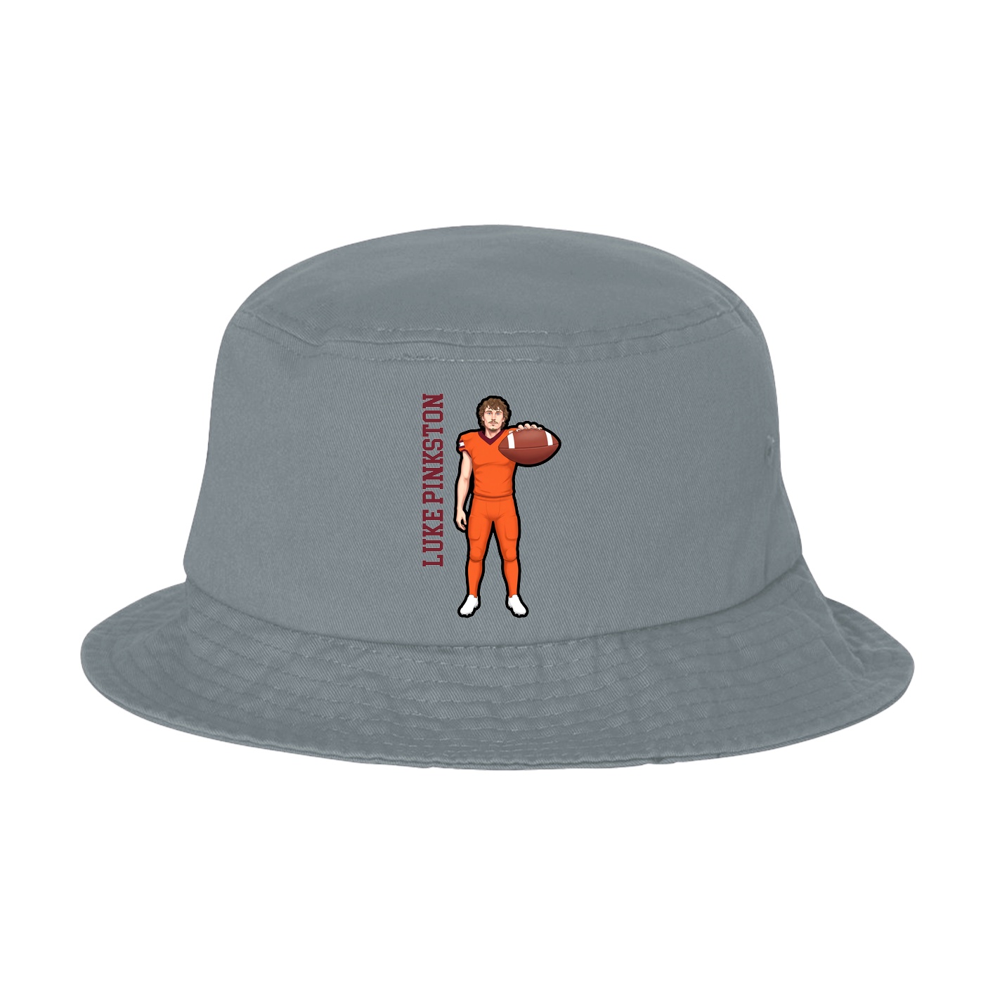 Bucket Cap — Name Vertical in Grey