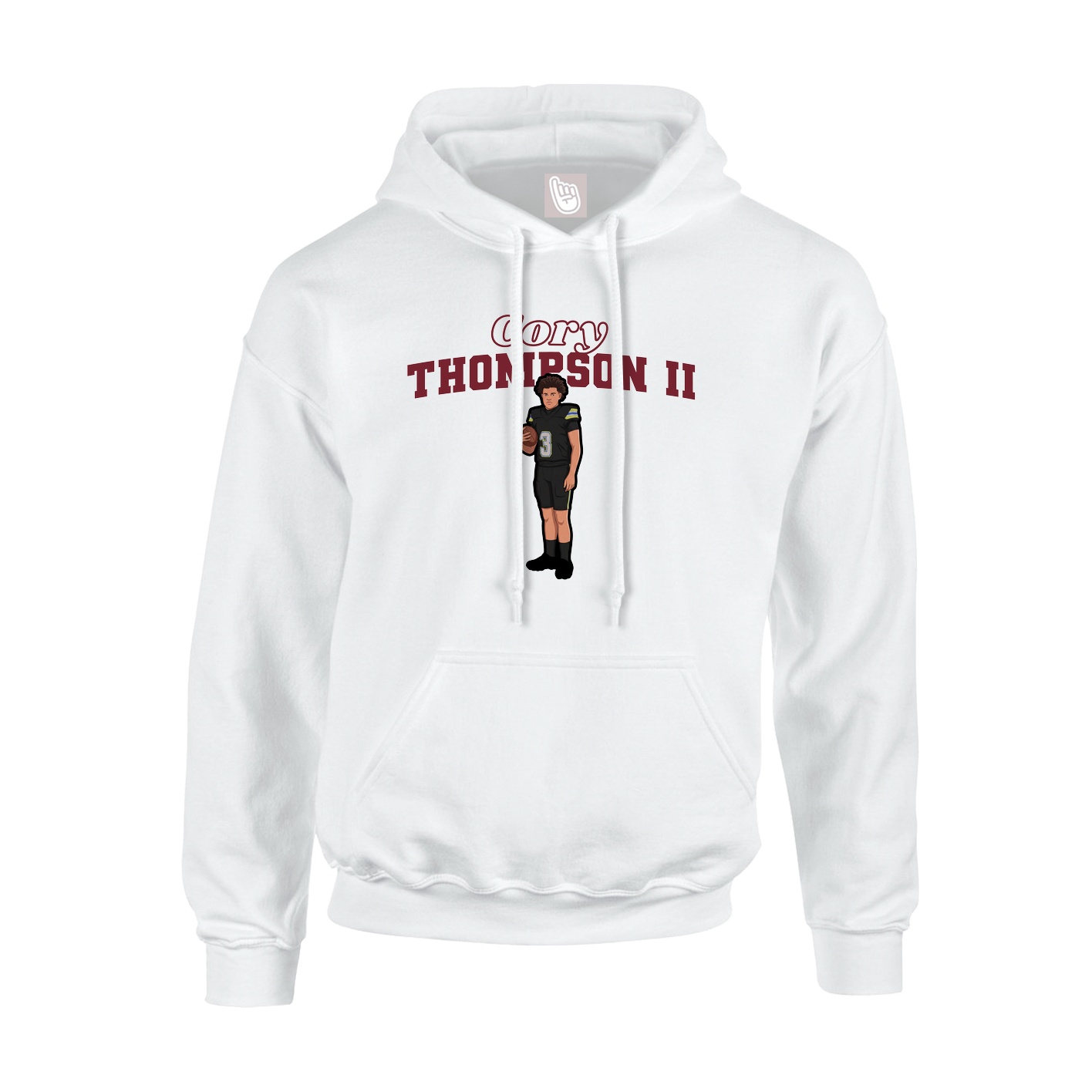 Hoodie — Name Arch in White