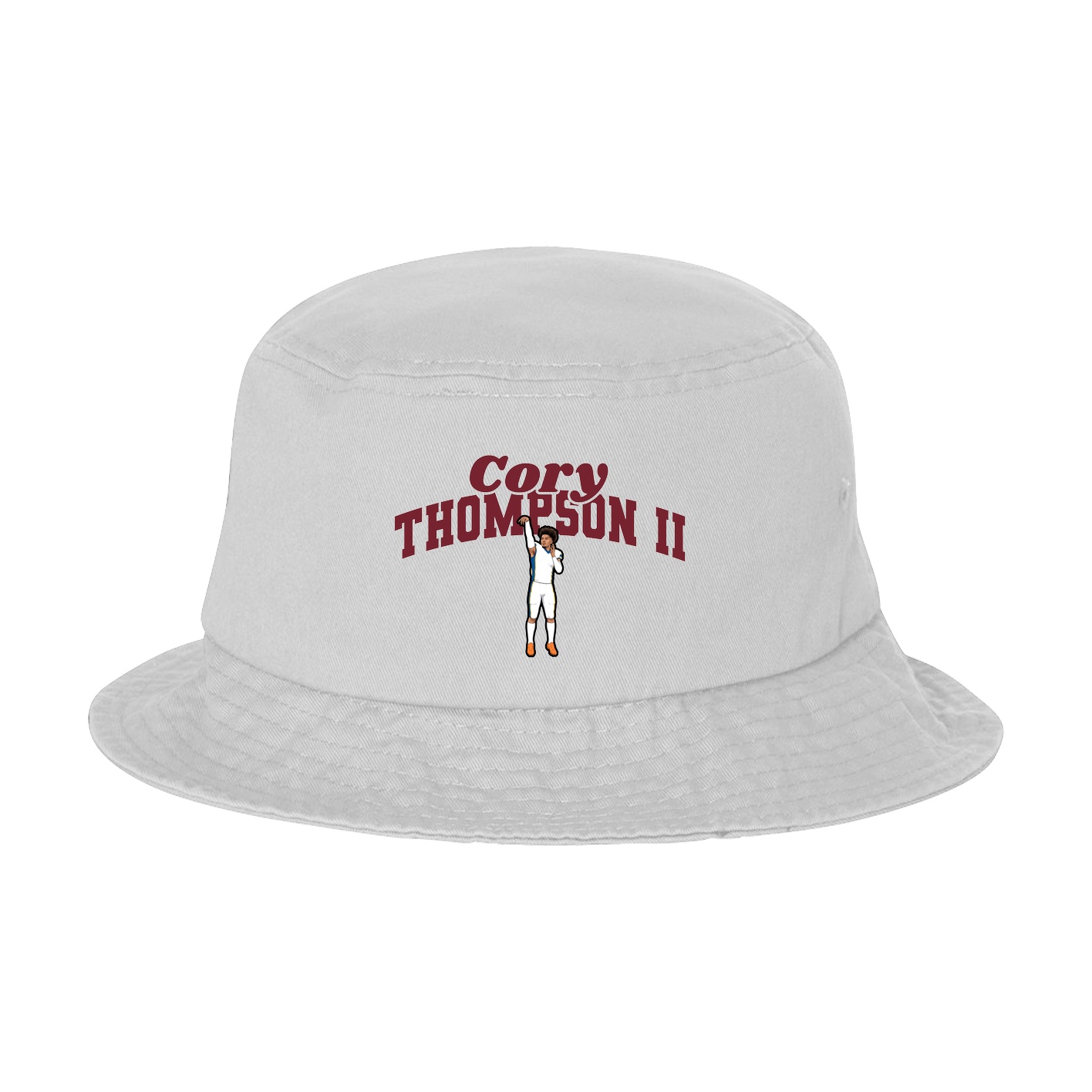 Bucket Cap — Signature Arch in White