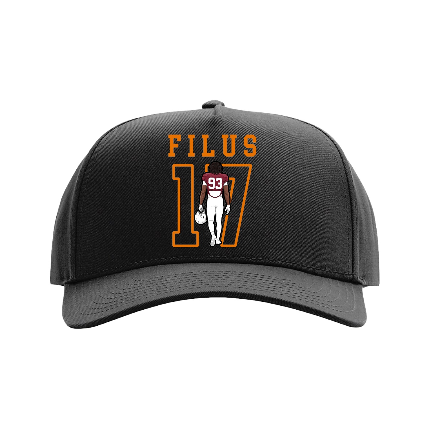 Full Fabric Five-Panel Champ Cap — Shirsey in Black