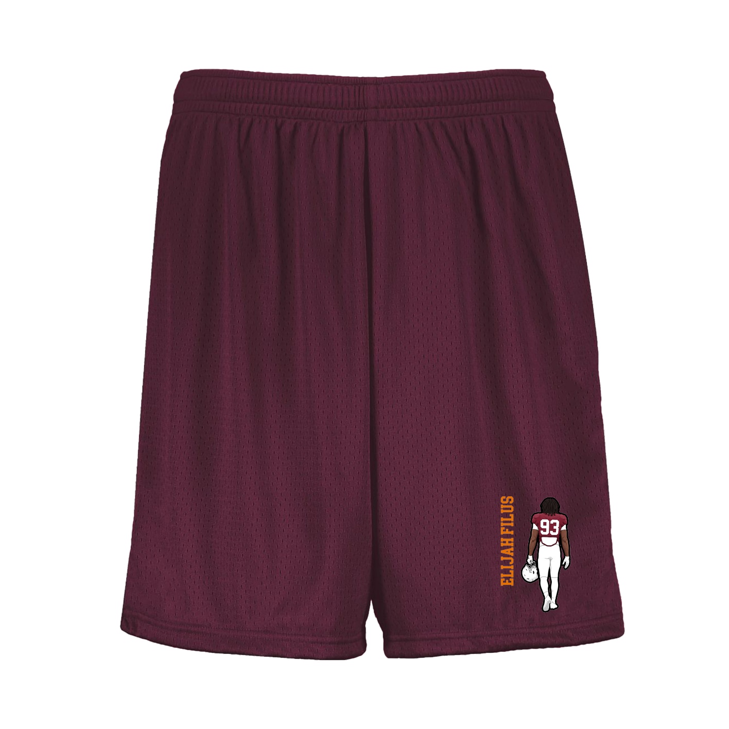 Shorts — Name Vertical in Maroon