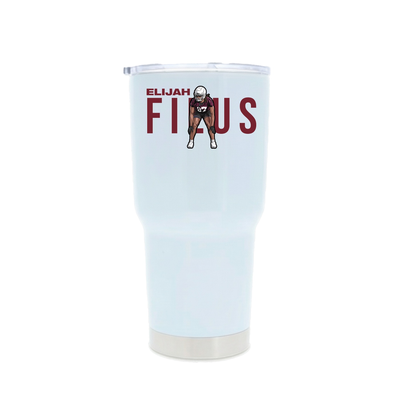 30oz Stainless Steel Tumbler — Player Name in White