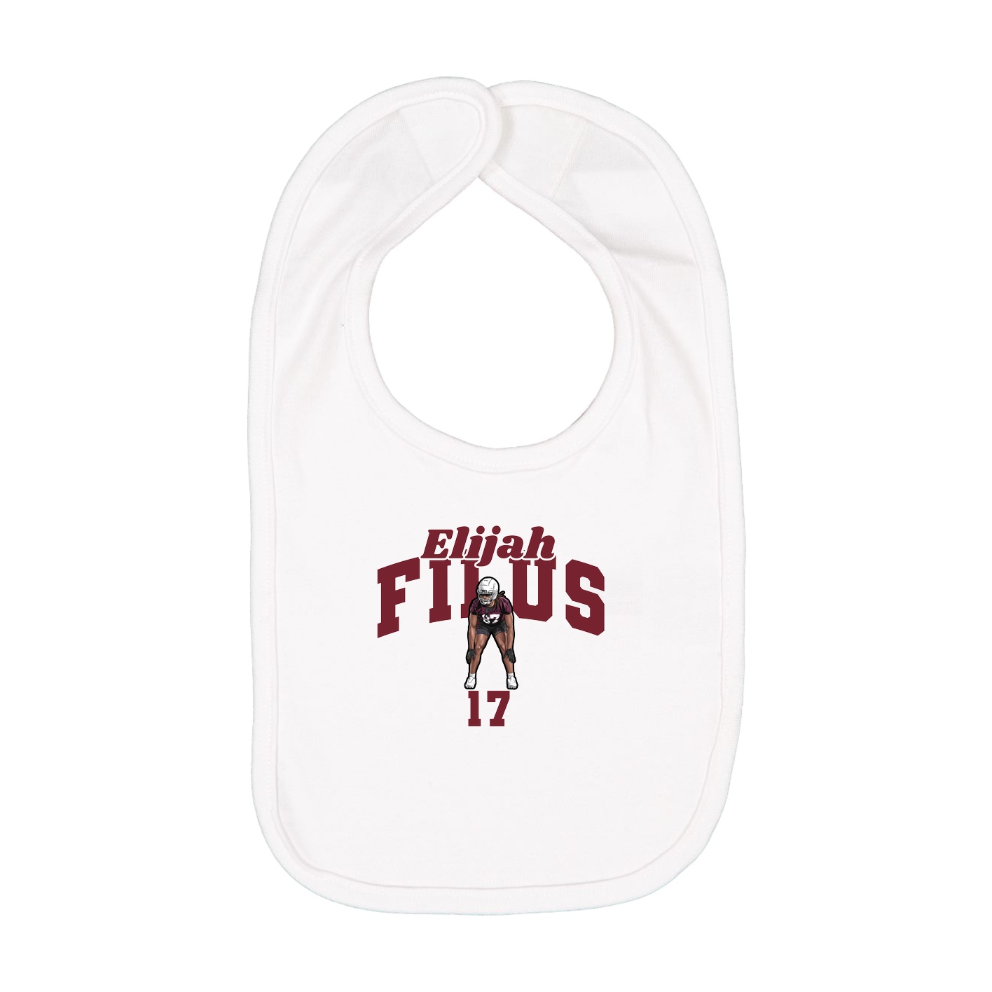 Infant Bib — Signature Arch in White