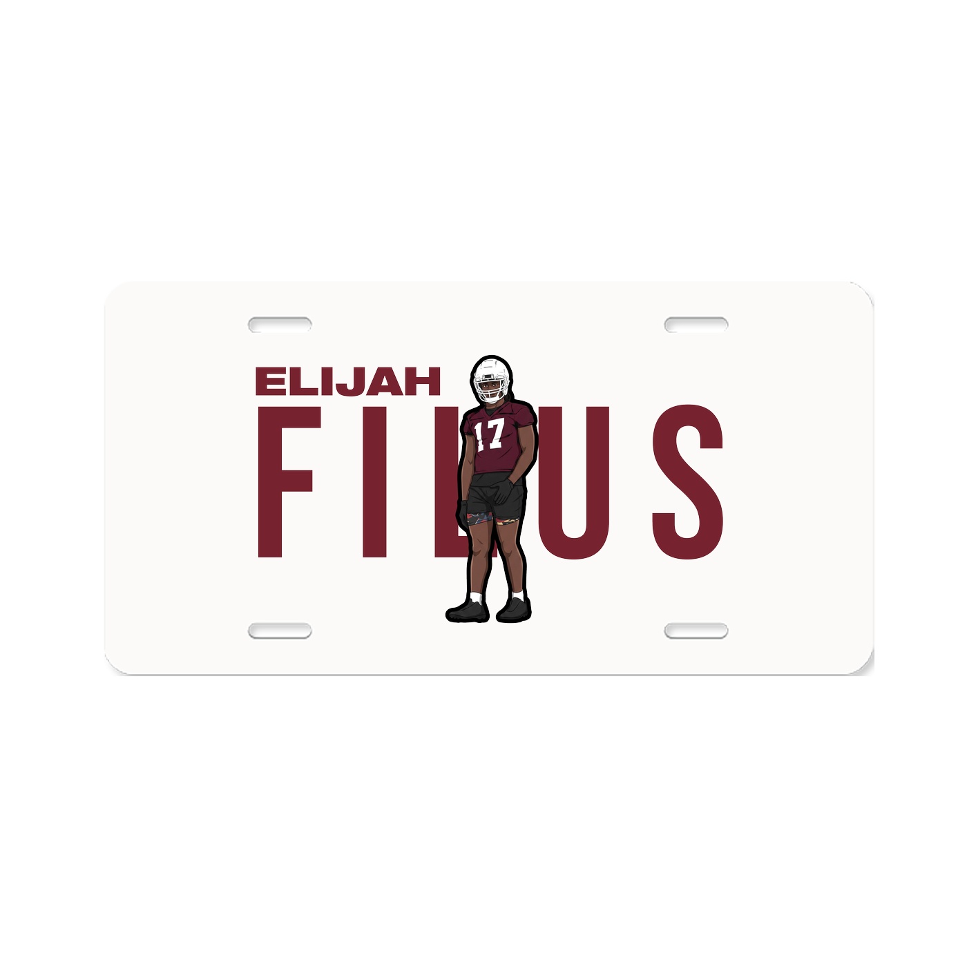 License Plate — Player Name in Classic