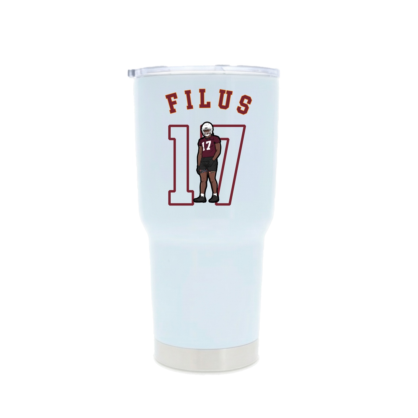 30oz Stainless Steel Tumbler — Shirsey Arch in White