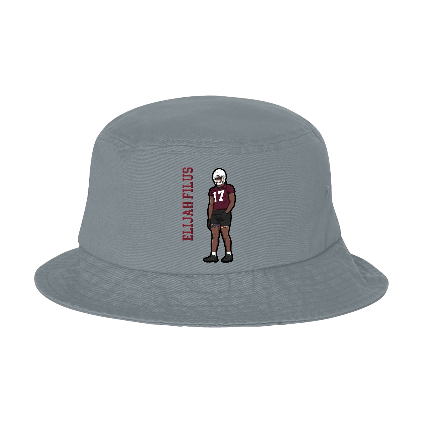 Bucket Cap — Name Vertical in Grey