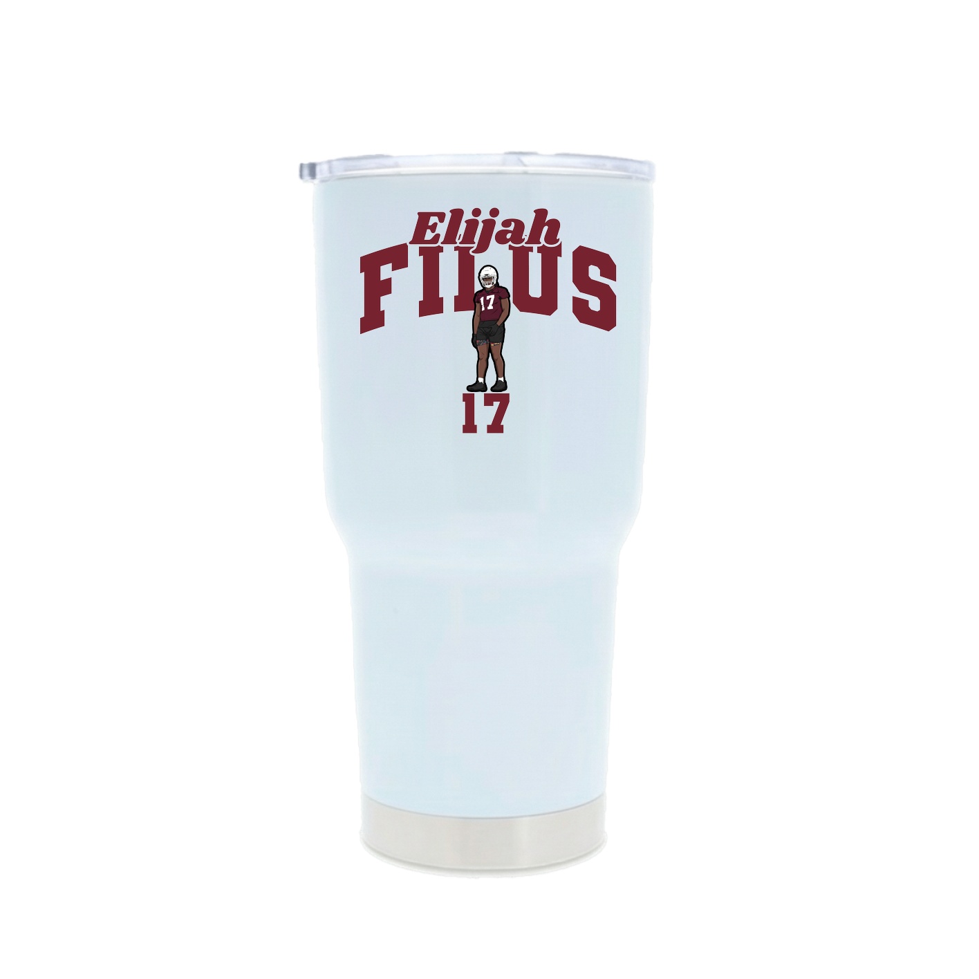 30oz Stainless Steel Tumbler — Signature Arch in White