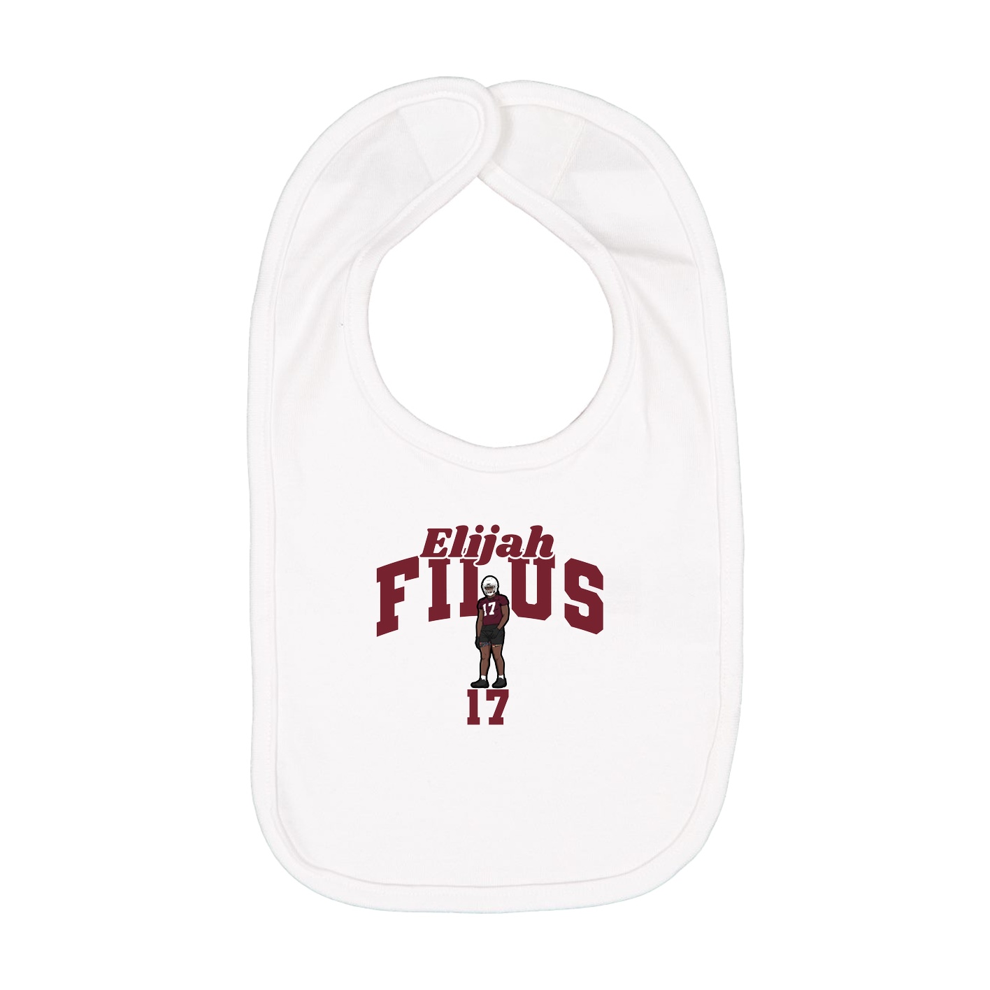 Infant Bib — Signature Arch in White