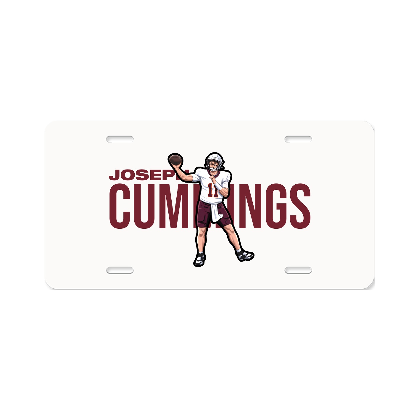 License Plate — Player Name in Classic