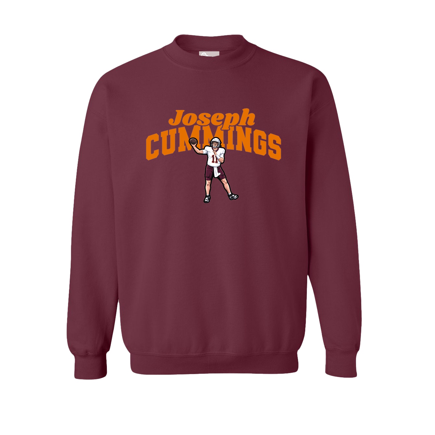 Fleece Crew — Signature Arch in Maroon