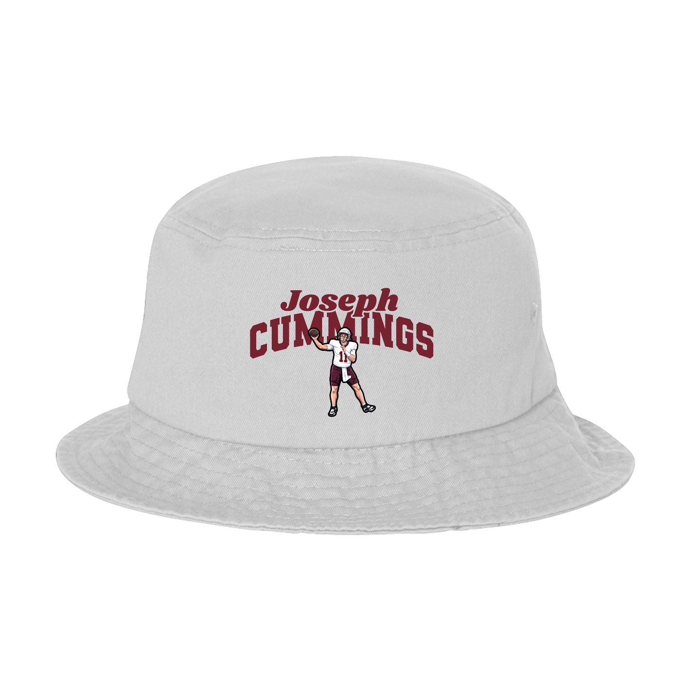 Bucket Cap — Signature Arch in White