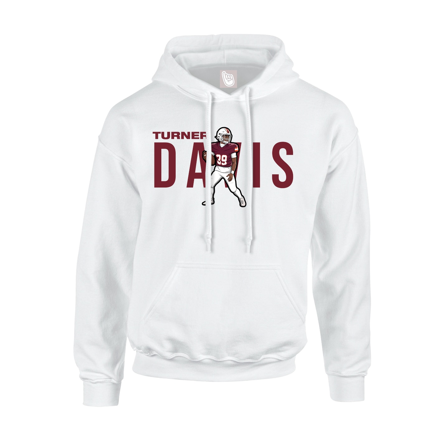 Youth Hoodie — Player Name in White
