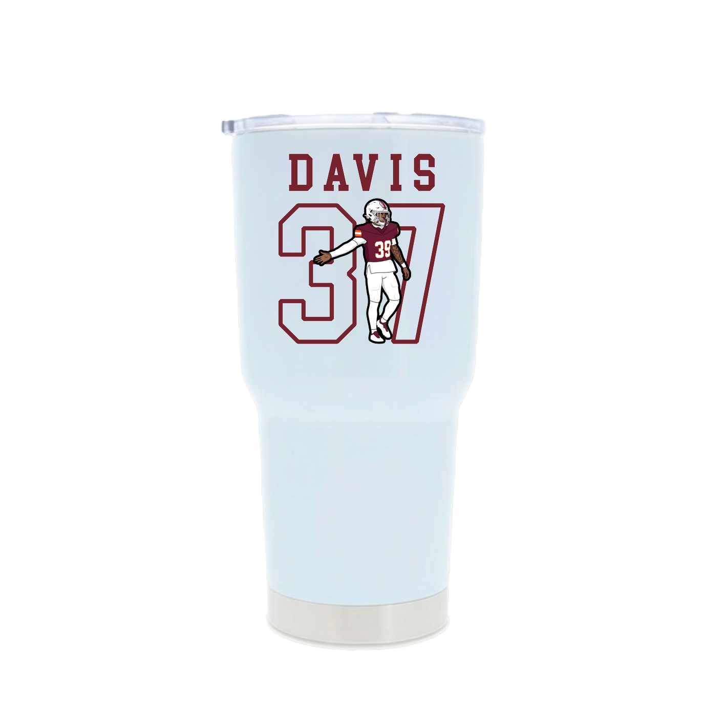 30oz Stainless Steel Tumbler — Shirsey in White