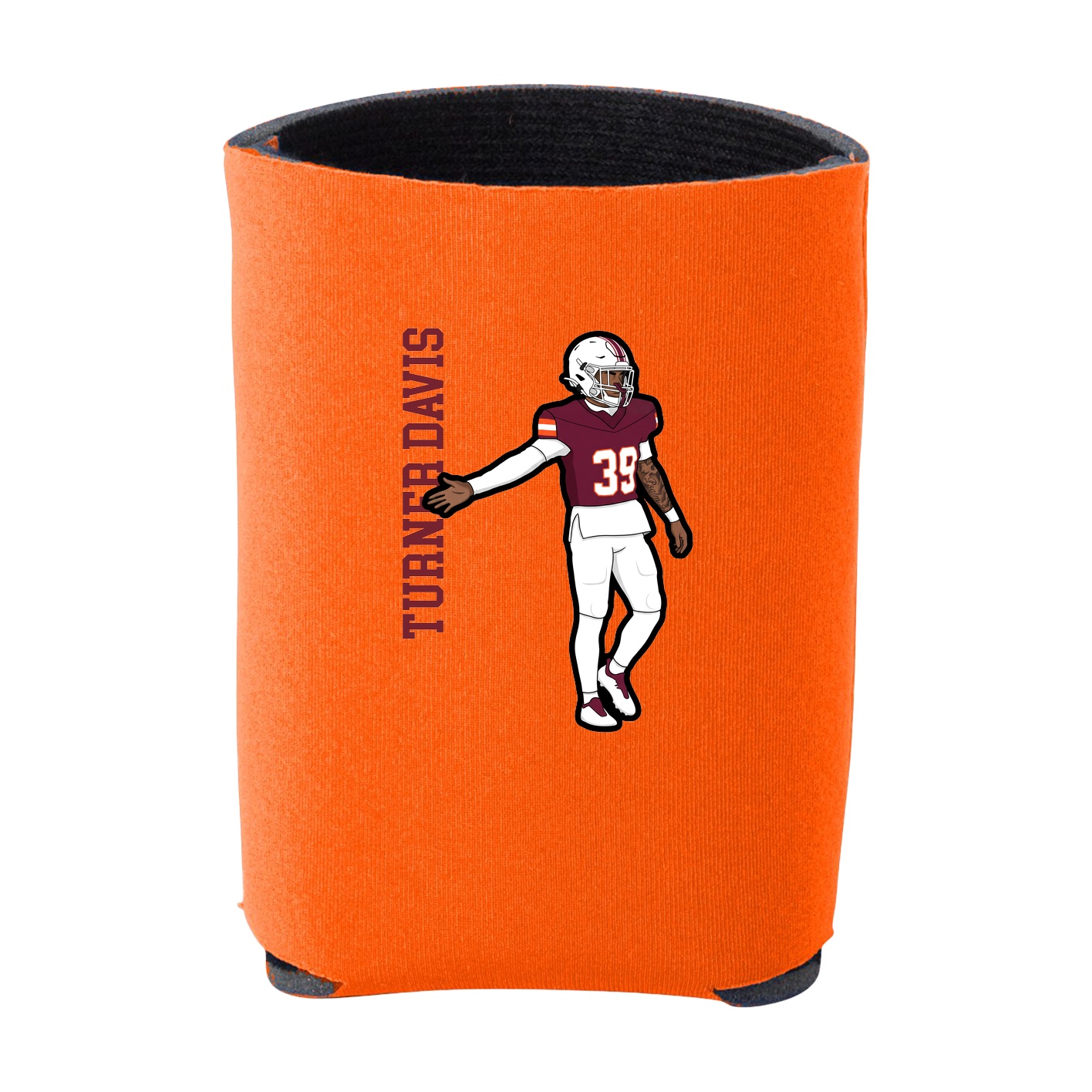 Can Holder — Name Vertical in Orange