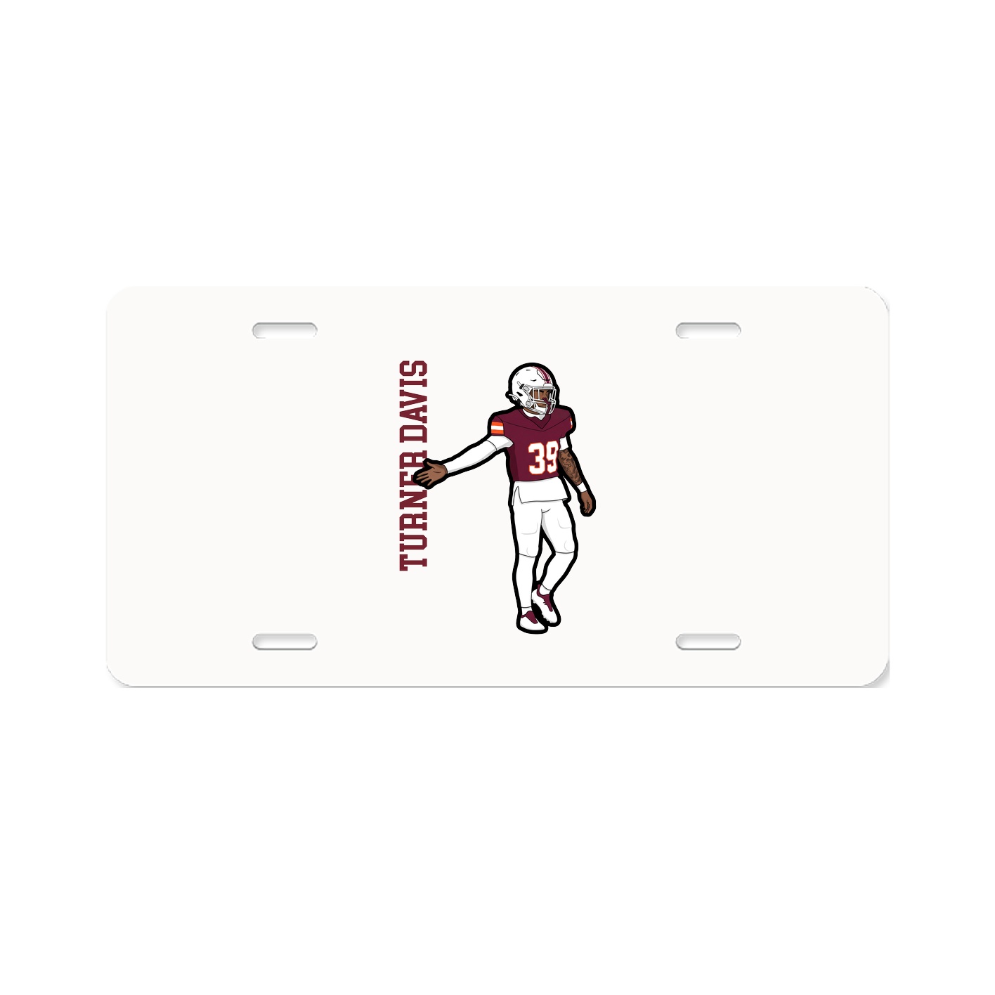 License Plate — Name Vertical in Classic