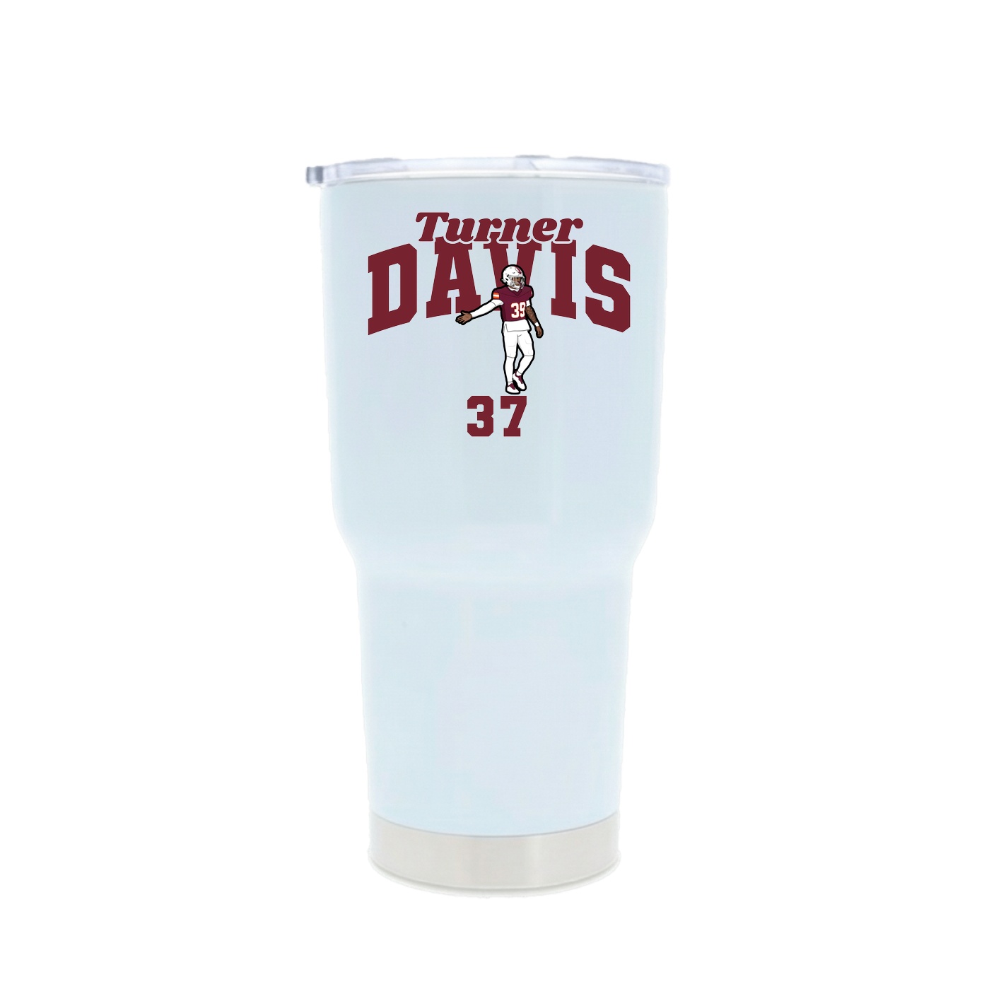 30oz Stainless Steel Tumbler — Signature Arch in White