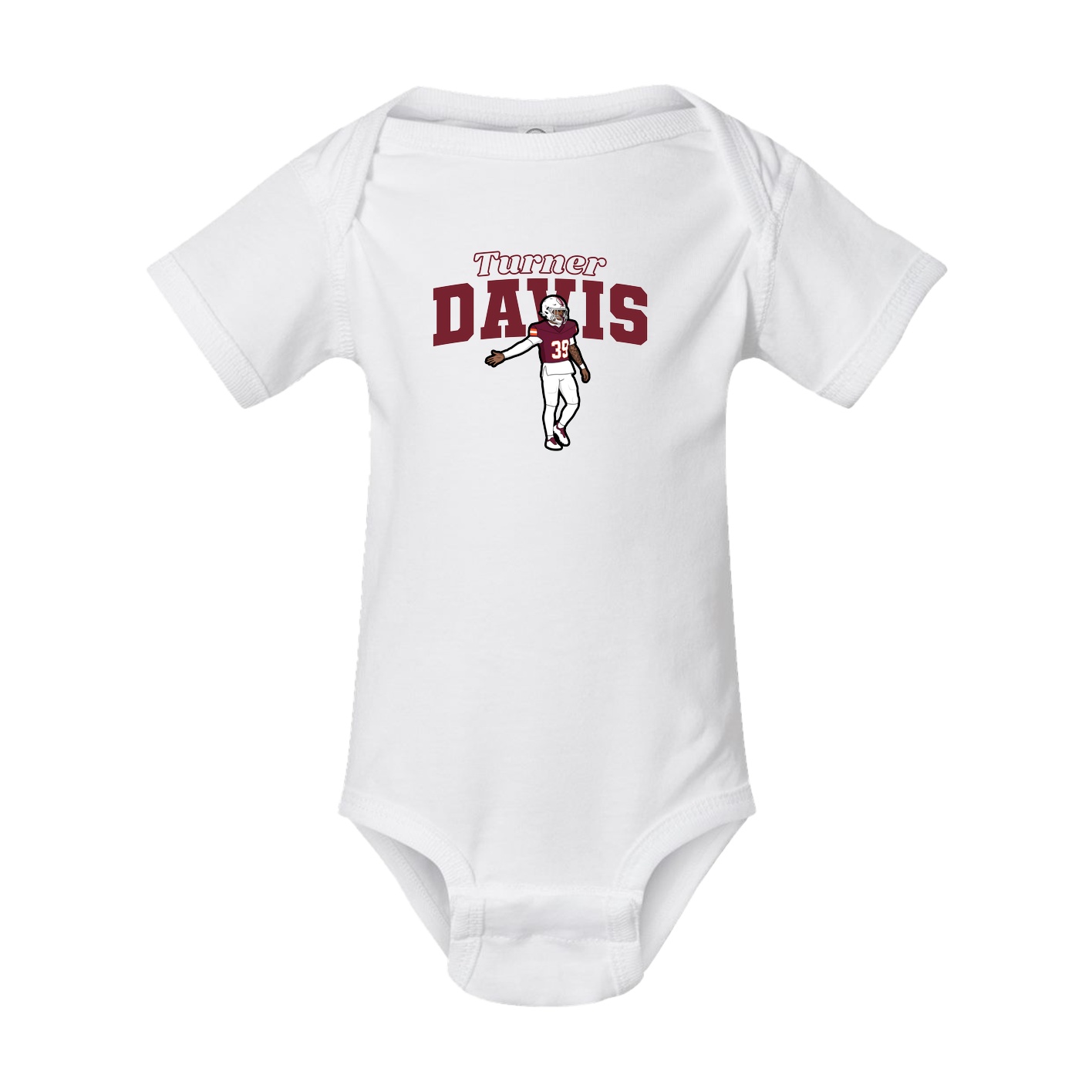 Baby Onesie — Name Arch in White