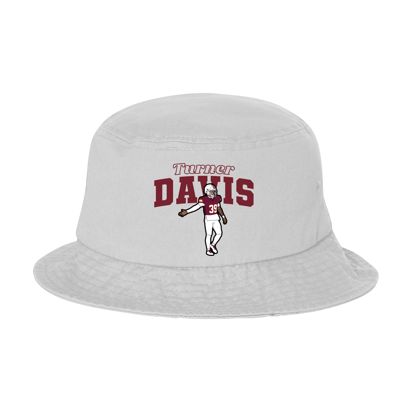 Bucket Cap — Name Arch in White