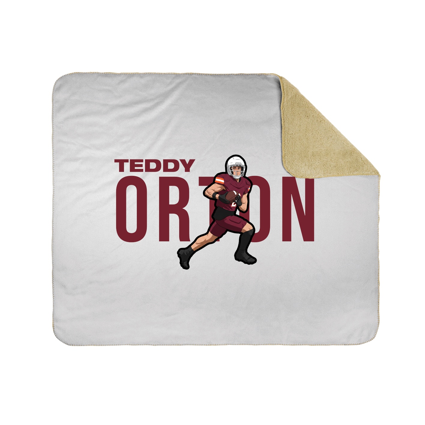 Throw Blanket — Player Name in White