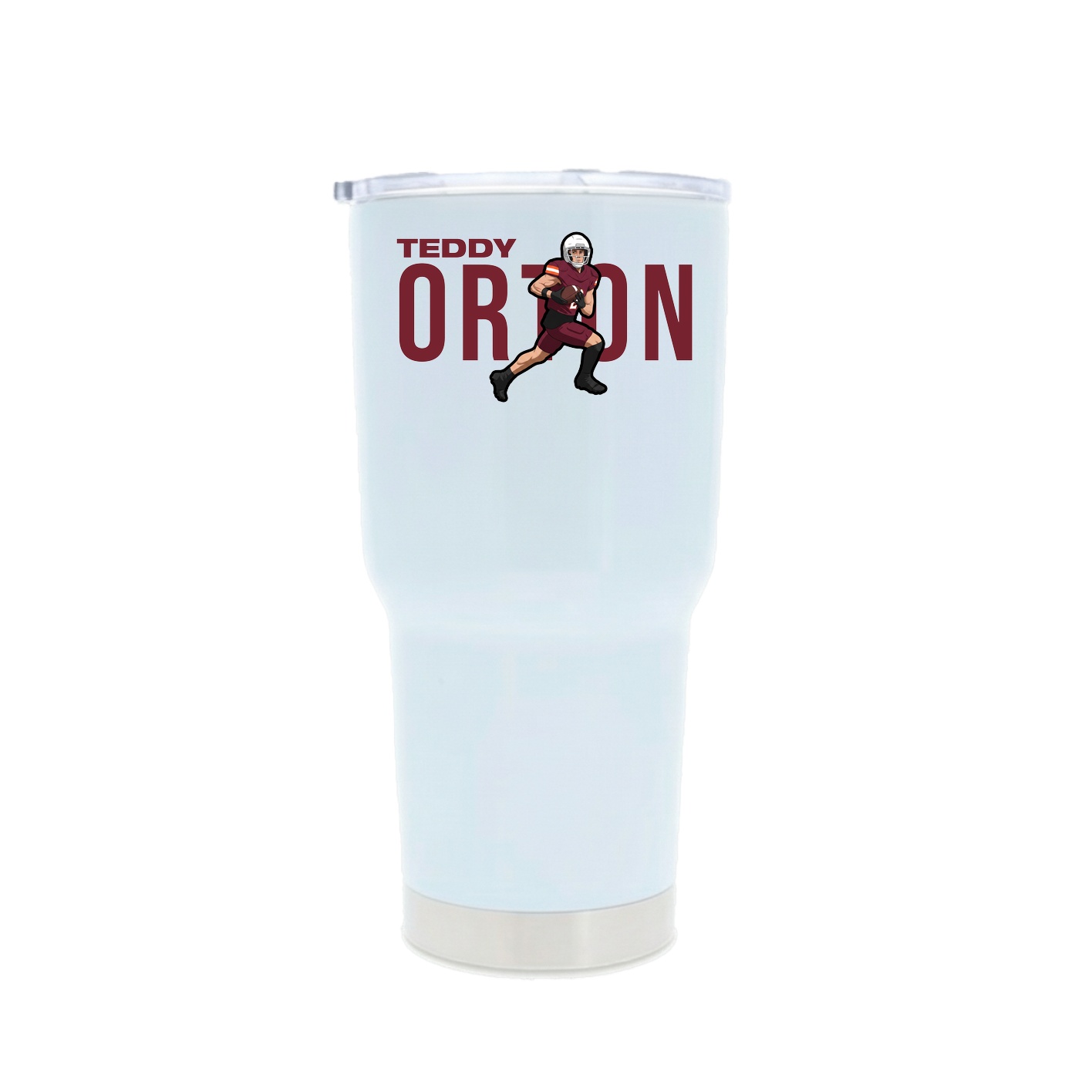 30oz Stainless Steel Tumbler — Player Name in White