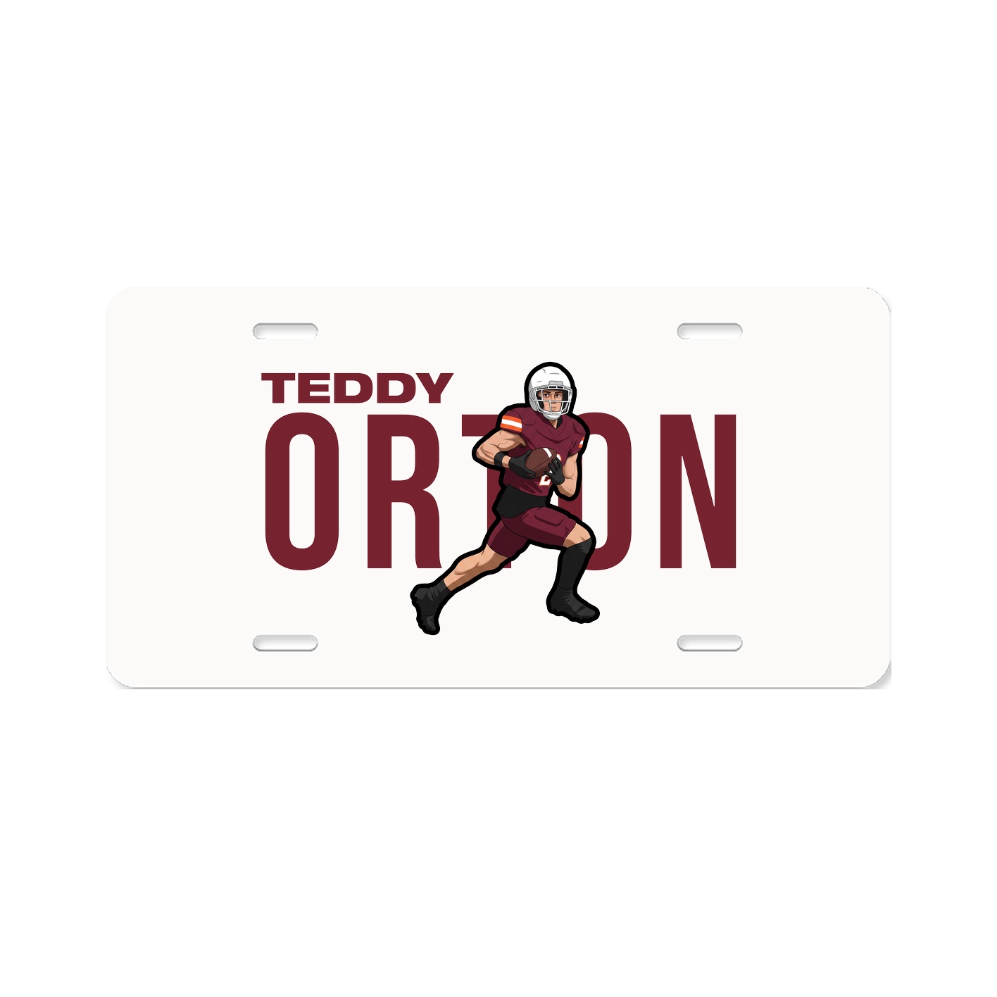 License Plate — Player Name in Classic