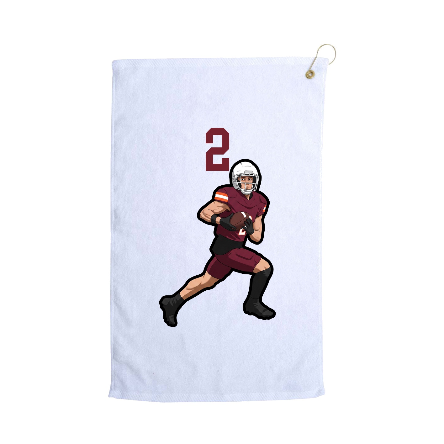 Golf Towel — Number Top in White