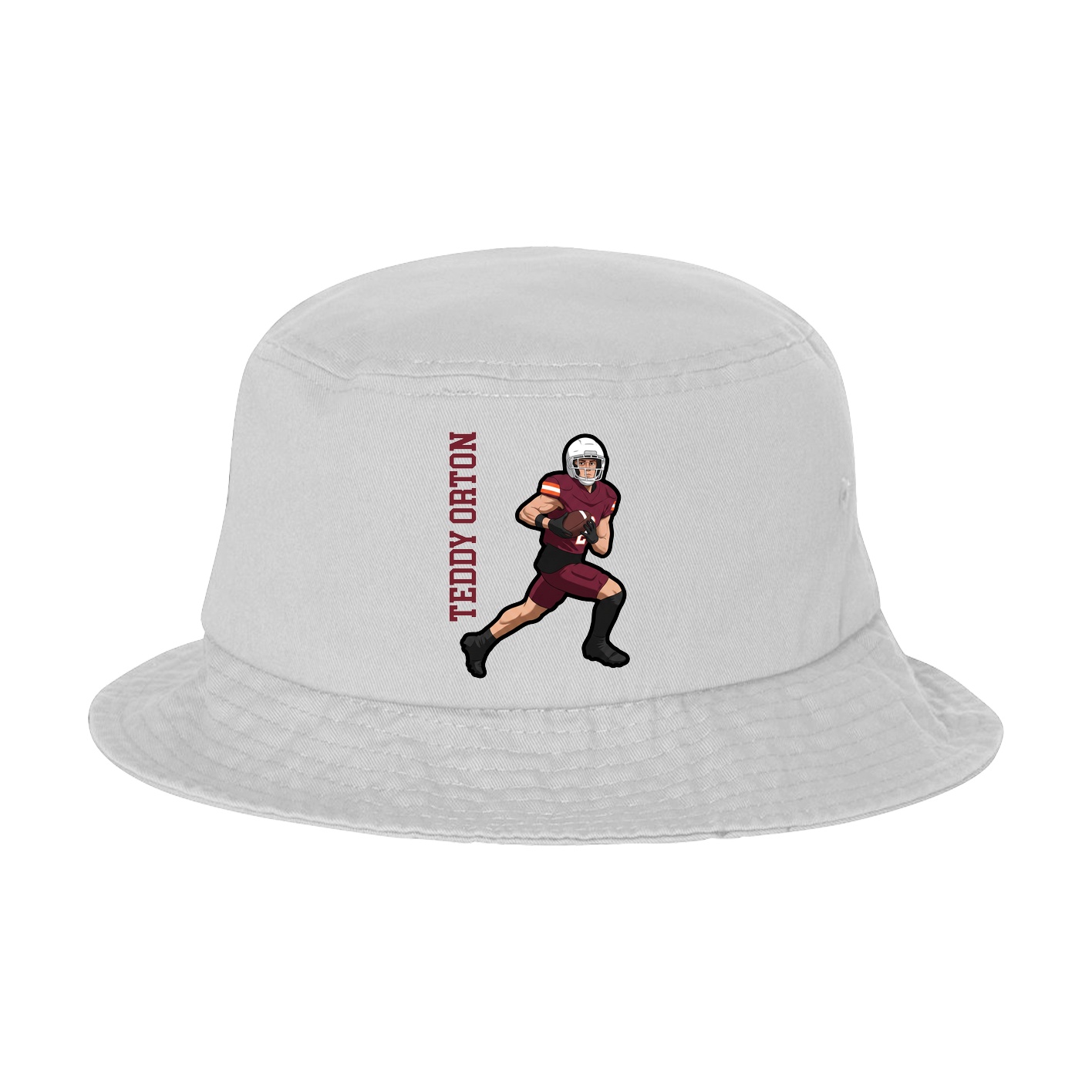 Bucket Cap — Name Vertical in White