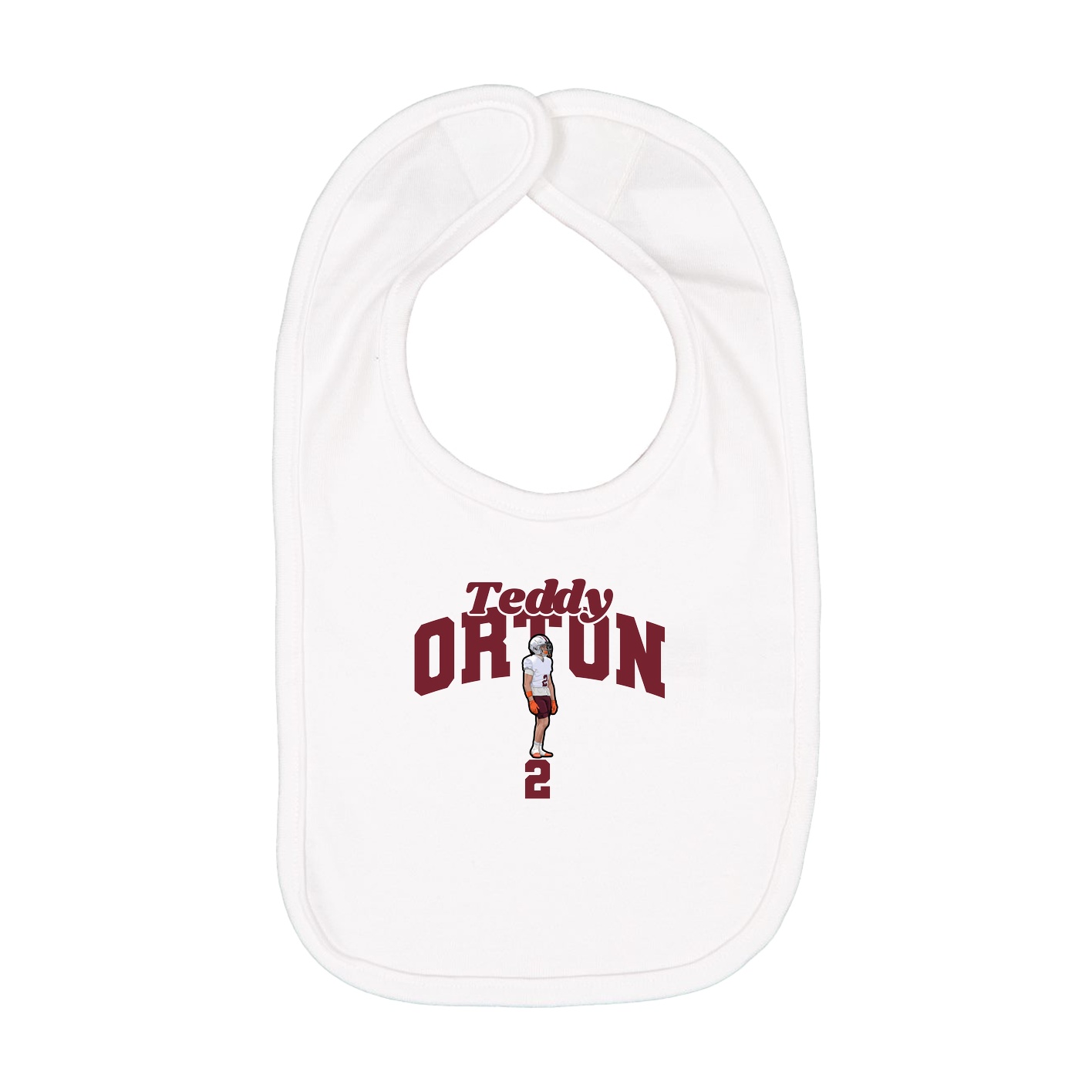 Infant Bib — Signature Arch in White