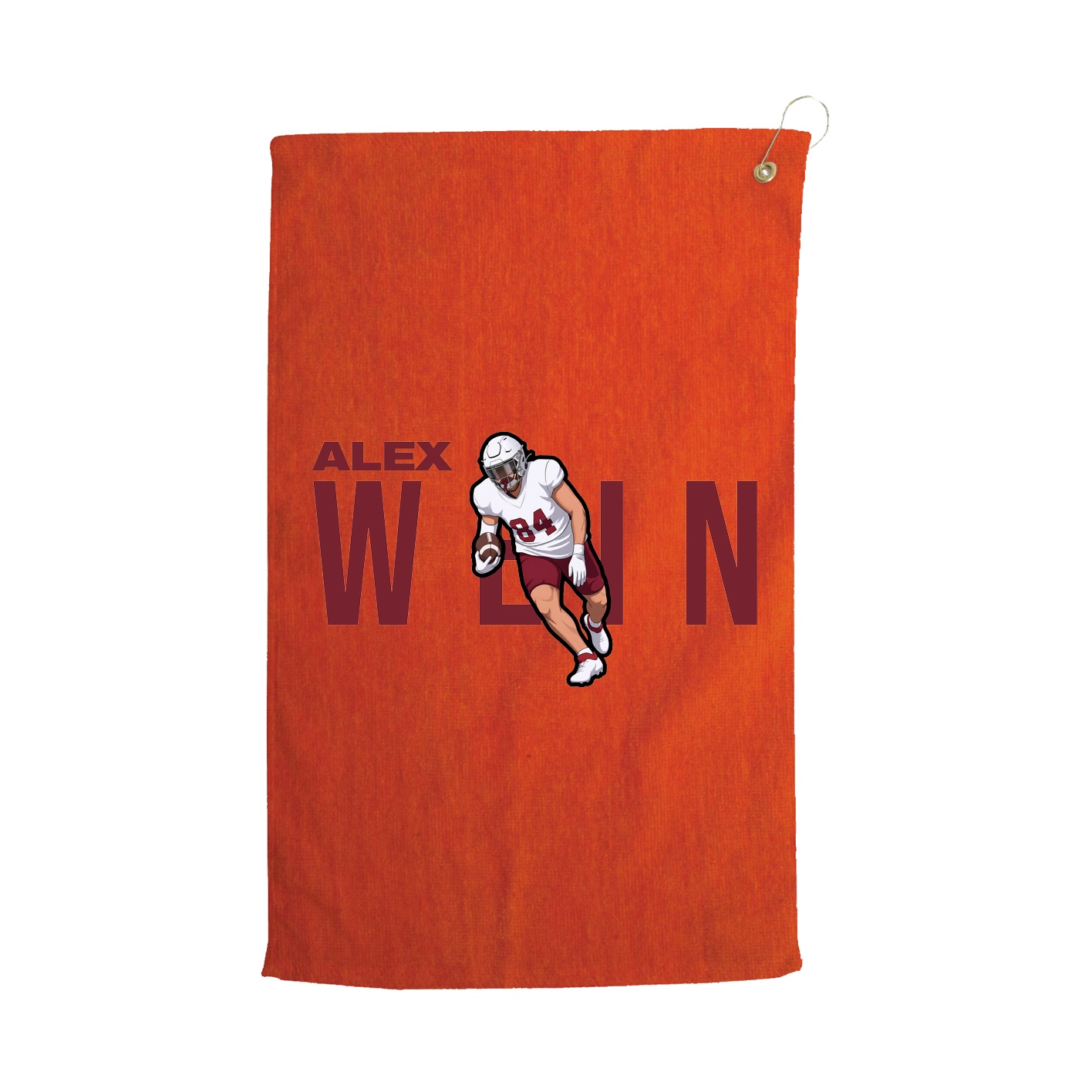 Golf Towel — Player Name in Orange