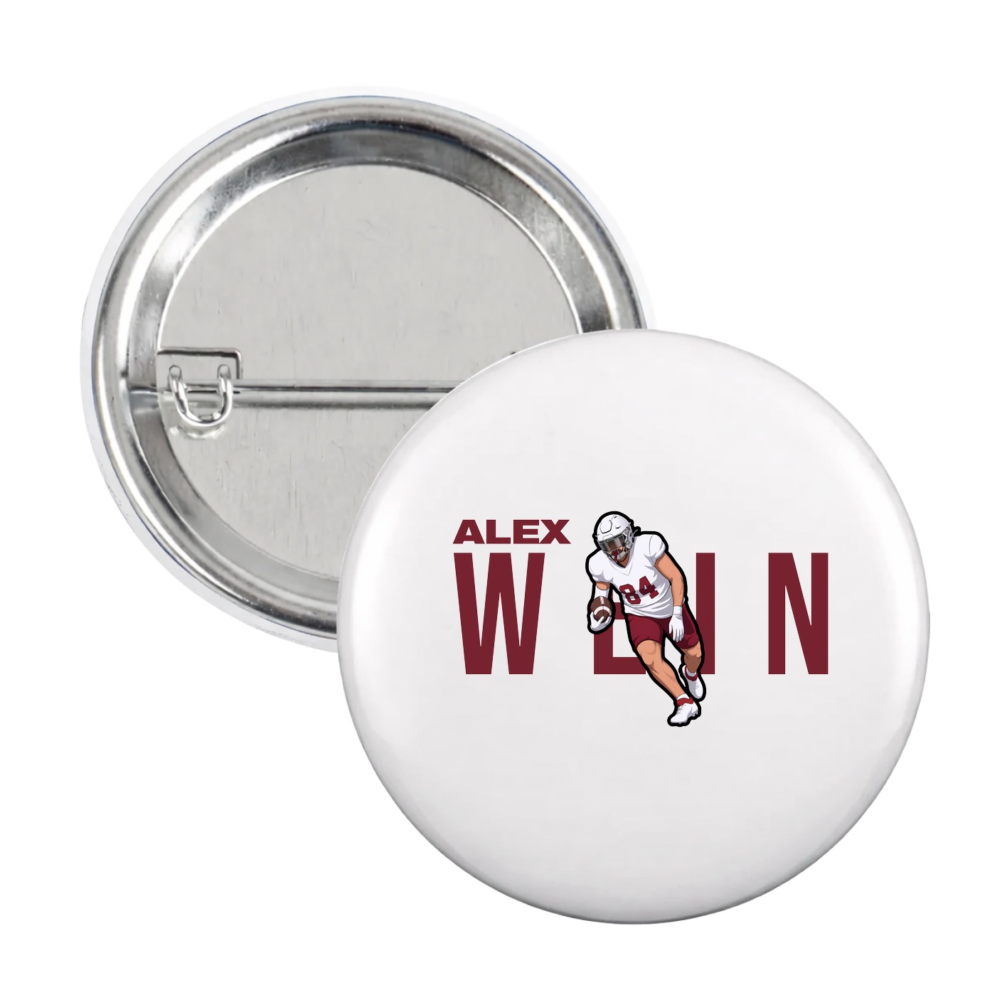 Game Day Button — Player Name in White