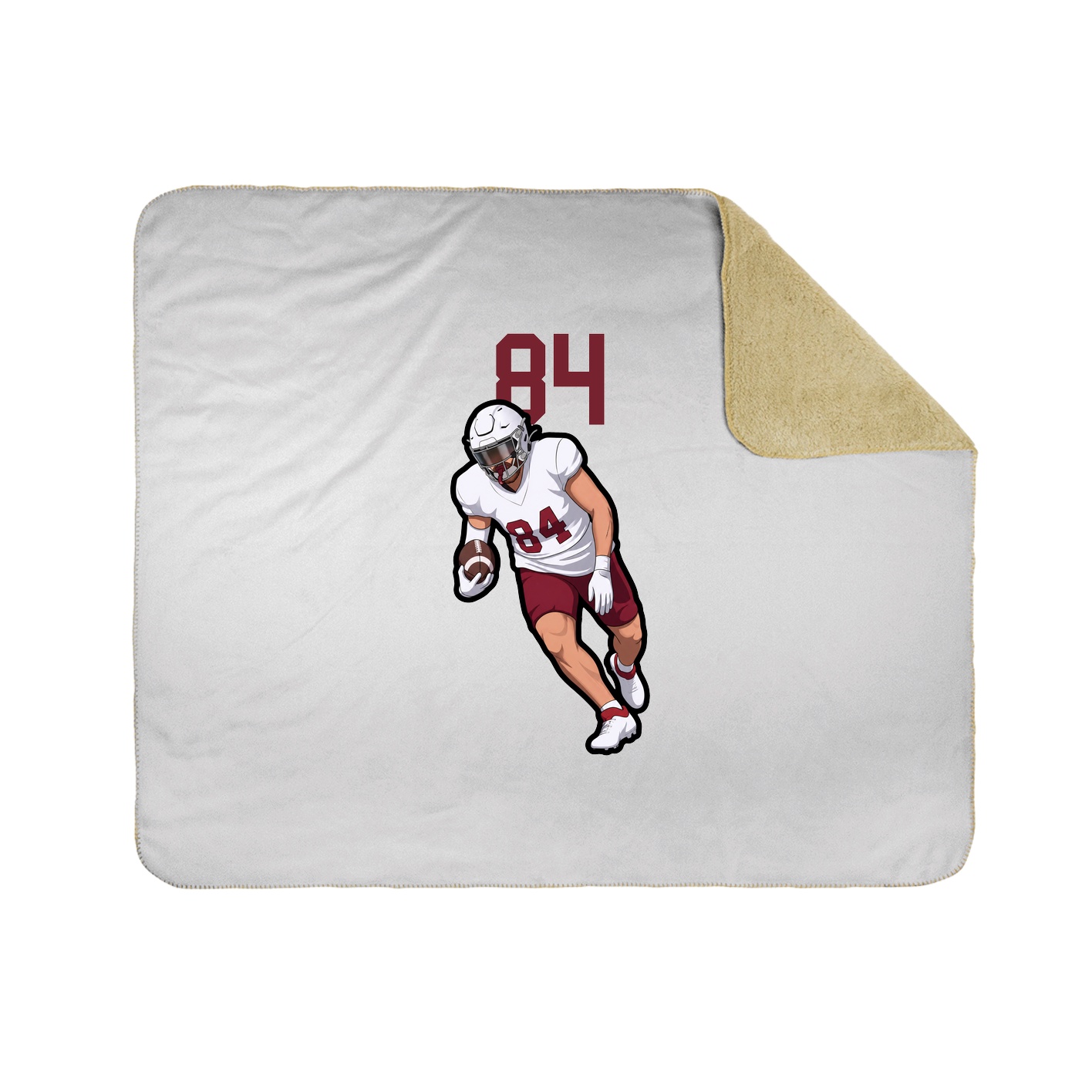 Throw Blanket — Number Top in White