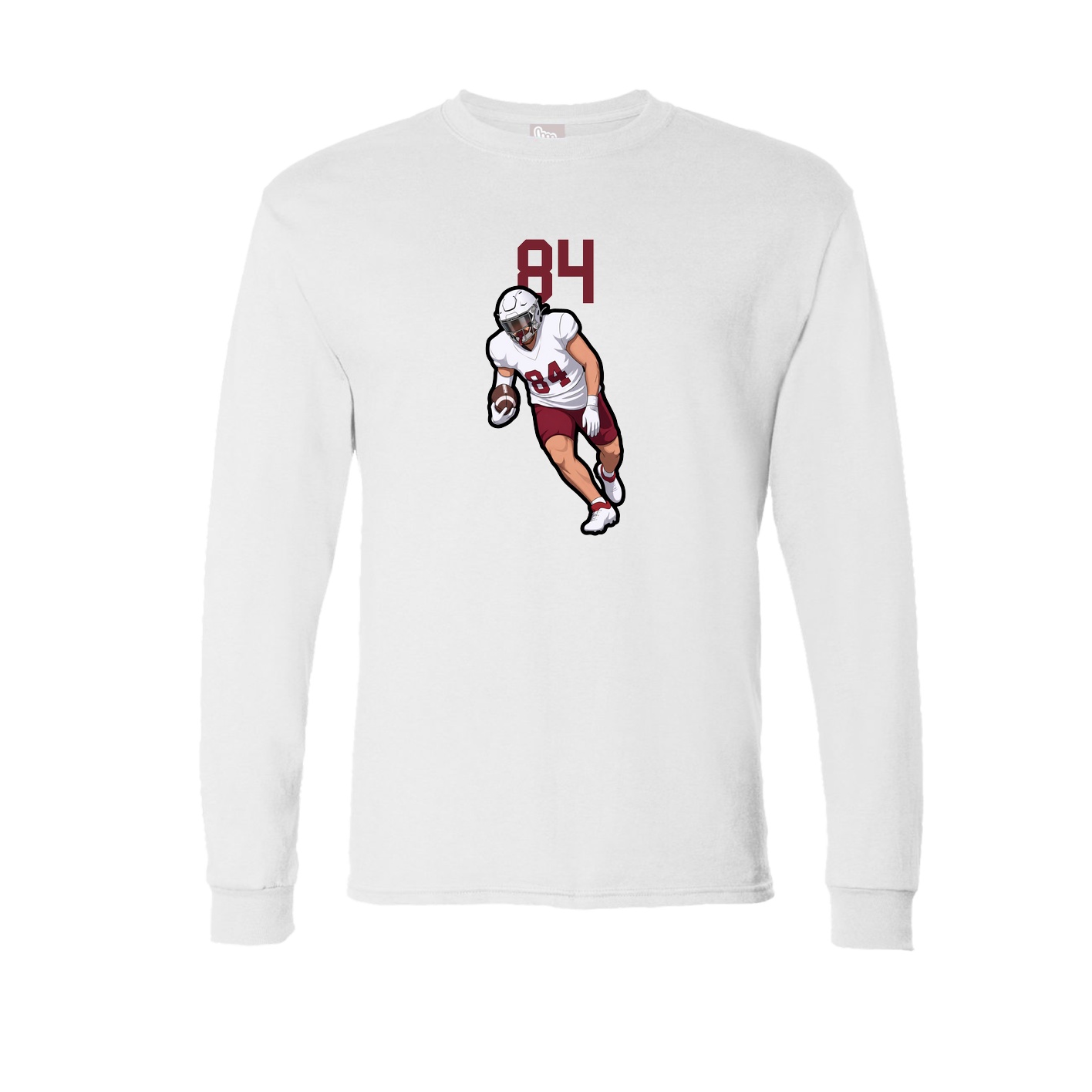 Long Sleeve Tee — Number Top in White