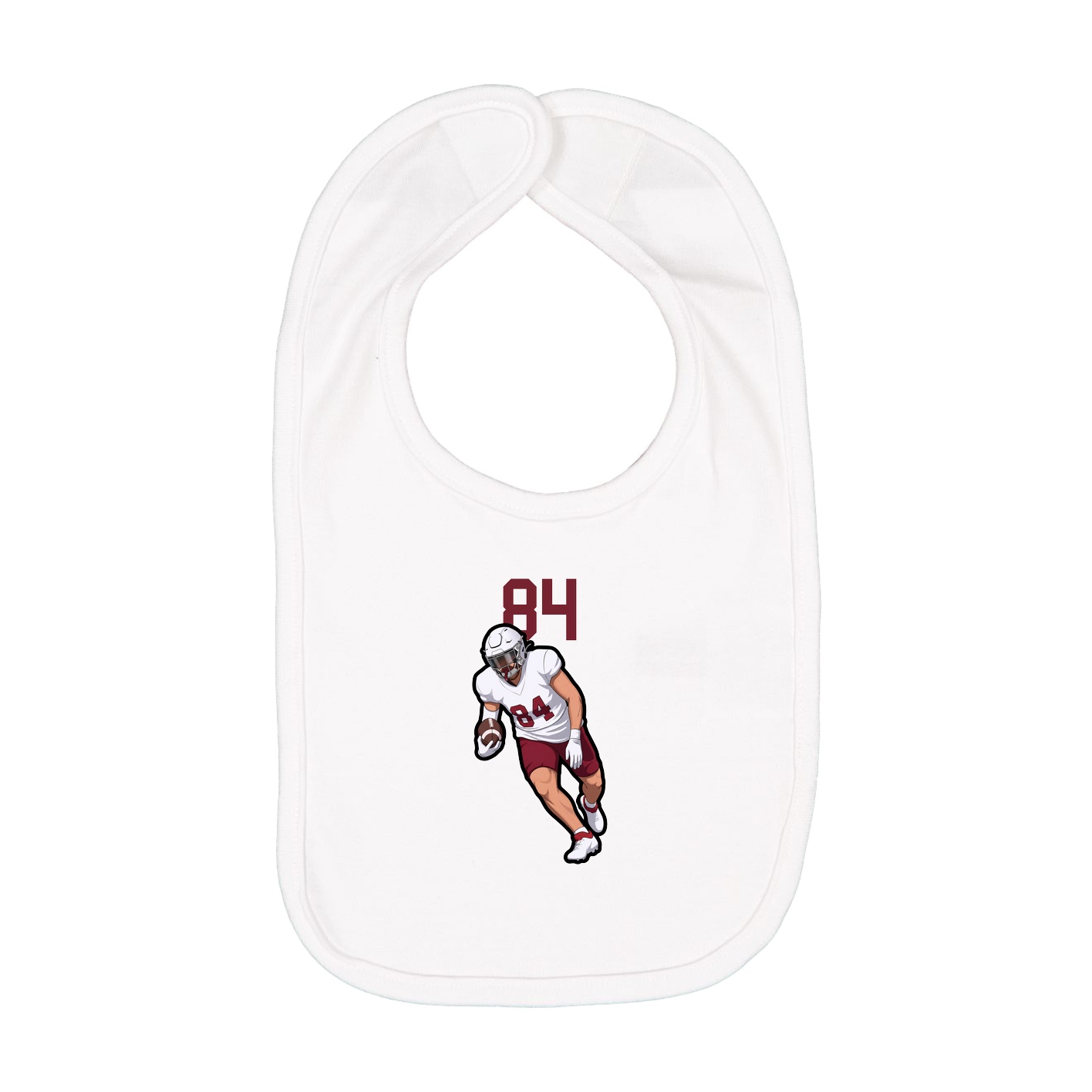 Infant Bib — Number Top in White