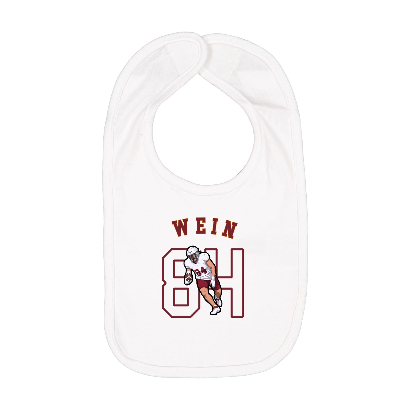 Infant Bib — Shirsey Arch in White