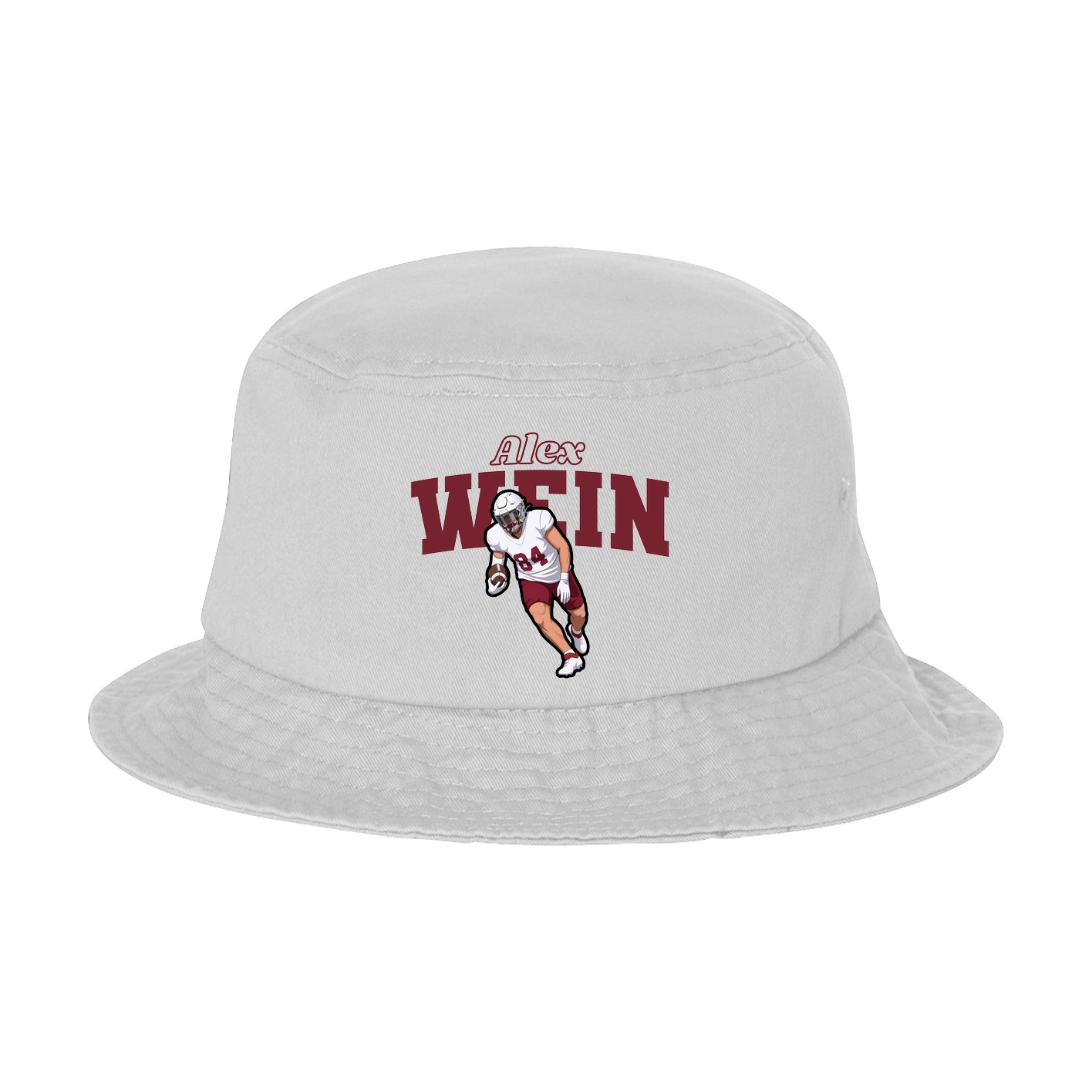 Bucket Cap — Name Arch in White