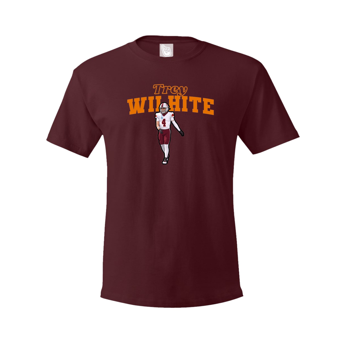 Tee — Name Arch in Maroon