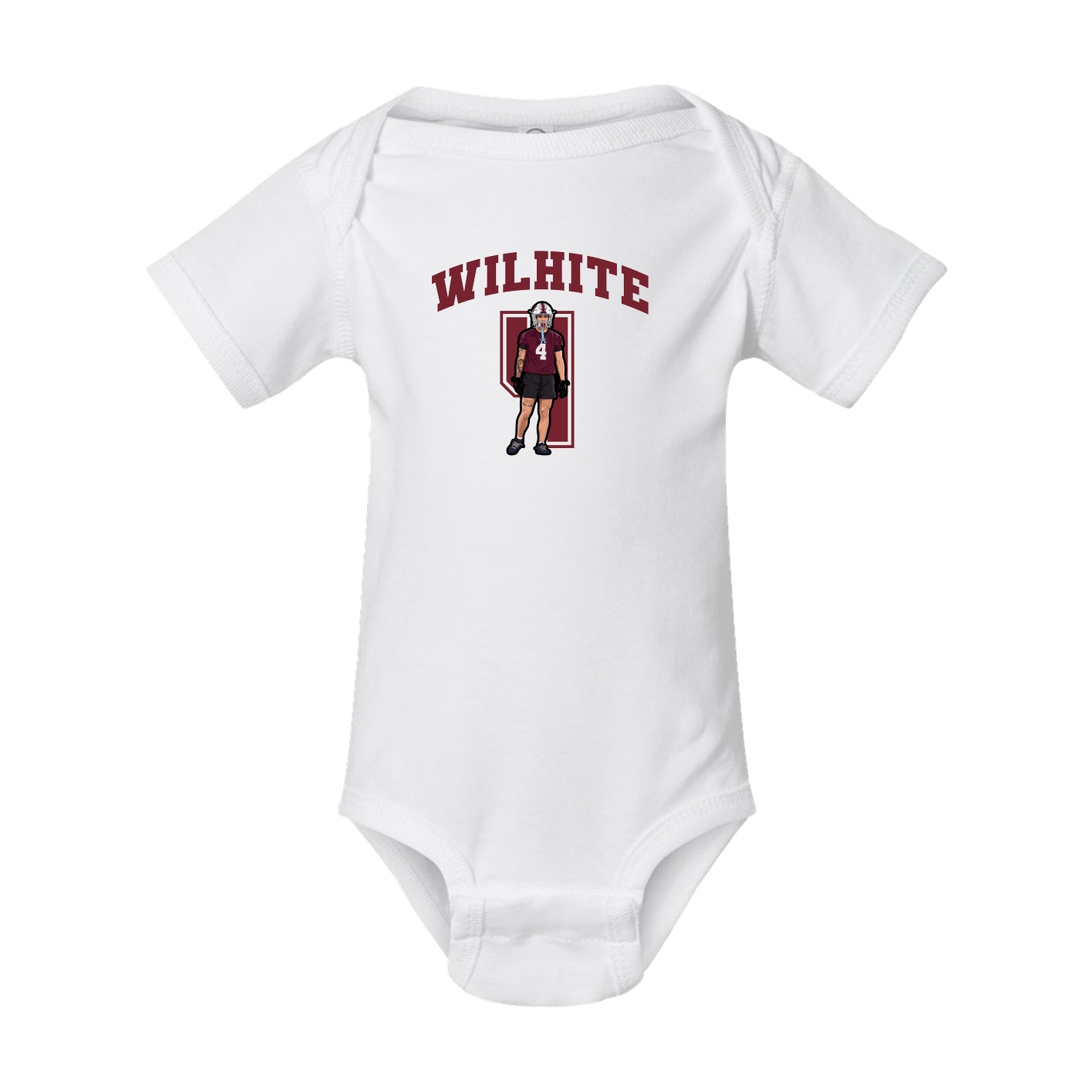 Baby Onesie — Number in White